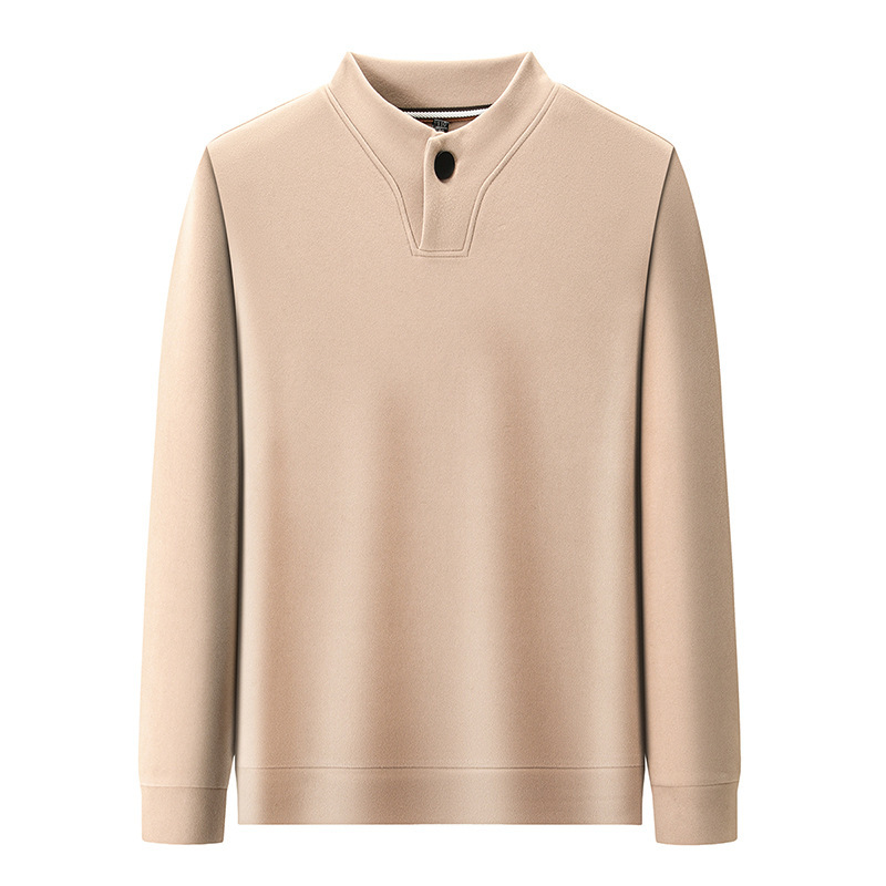 เสื้อกันหนาวผ้าเดอโรสองด้านเรียบง่ายของผู้ชาย