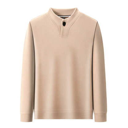 เสื้อกันหนาวผ้าเดอโรสองด้านเรียบง่ายของผู้ชาย