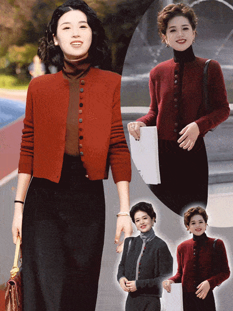 เสื้อสเวตเตอร์แขนยาวหรูหรา