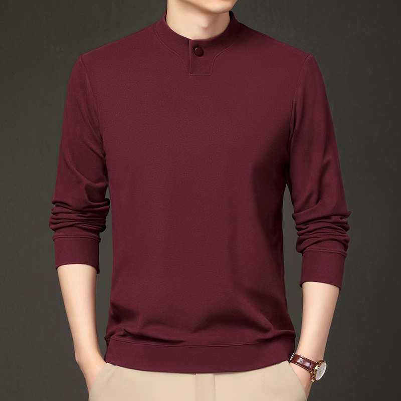 เสื้อกันหนาวผ้าเดอโรสองด้านเรียบง่ายของผู้ชาย