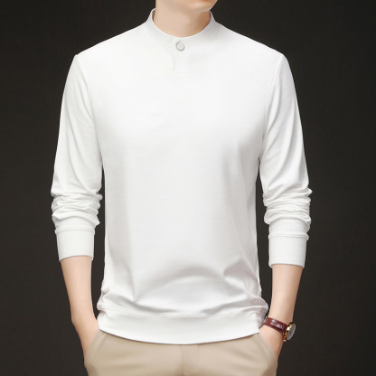 เสื้อกันหนาวผ้าเดอโรสองด้านเรียบง่ายของผู้ชาย