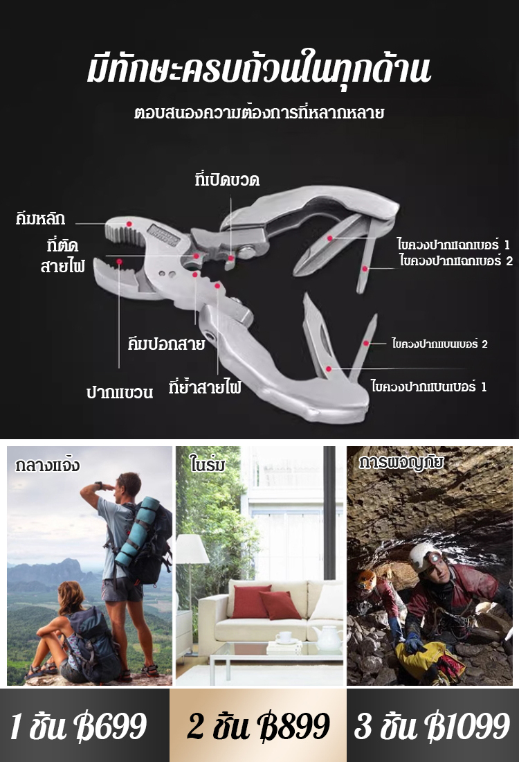 คีมอเนกประสงค์ขนาดเล็ก 9 in 1