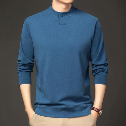 เสื้อกันหนาวผ้าเดอโรสองด้านเรียบง่ายของผู้ชาย