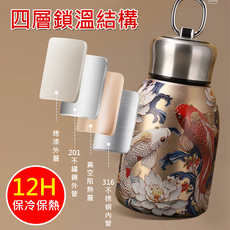 【立體浮雕】小胖丁不銹鋼保溫杯