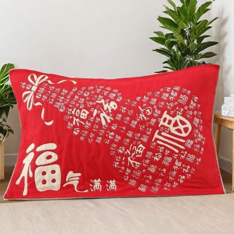 【福氣滿滿】新年百福枕巾