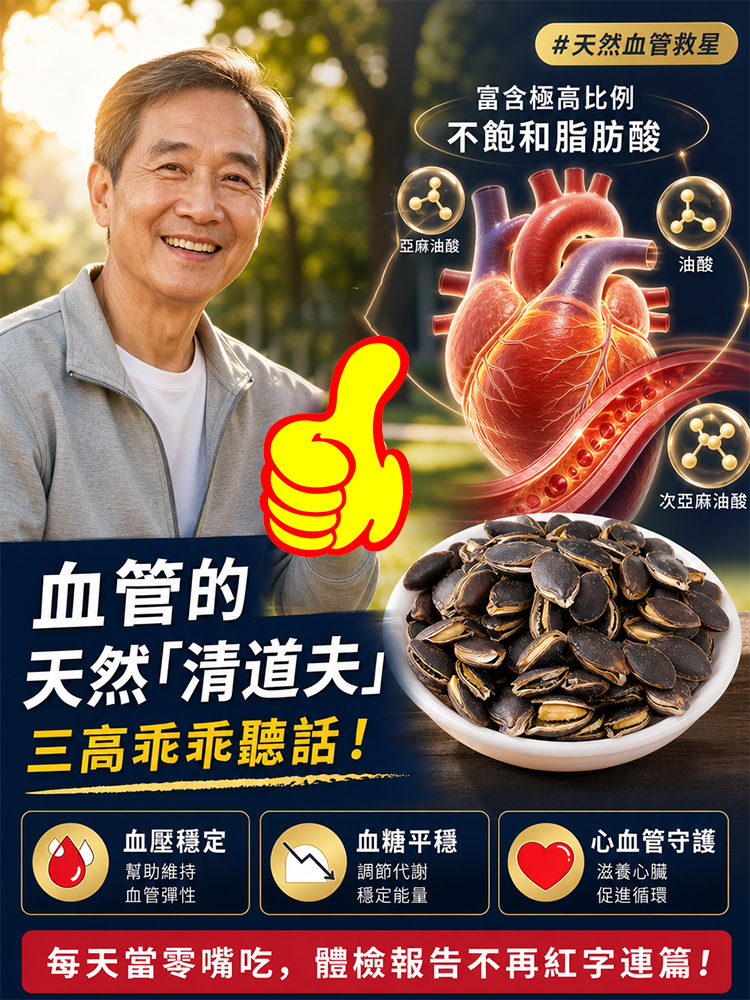 中老年一定要常吃！老中醫推薦【黑金剛南瓜子】一抿即開不傷牙