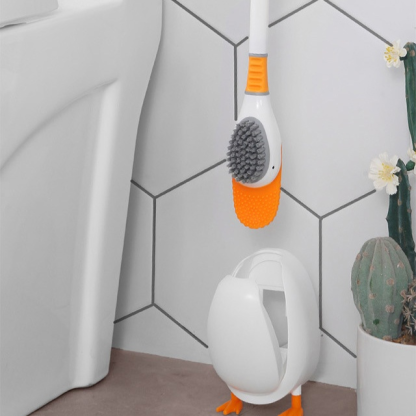 二合一小鴨子壁掛矽膠馬桶刷