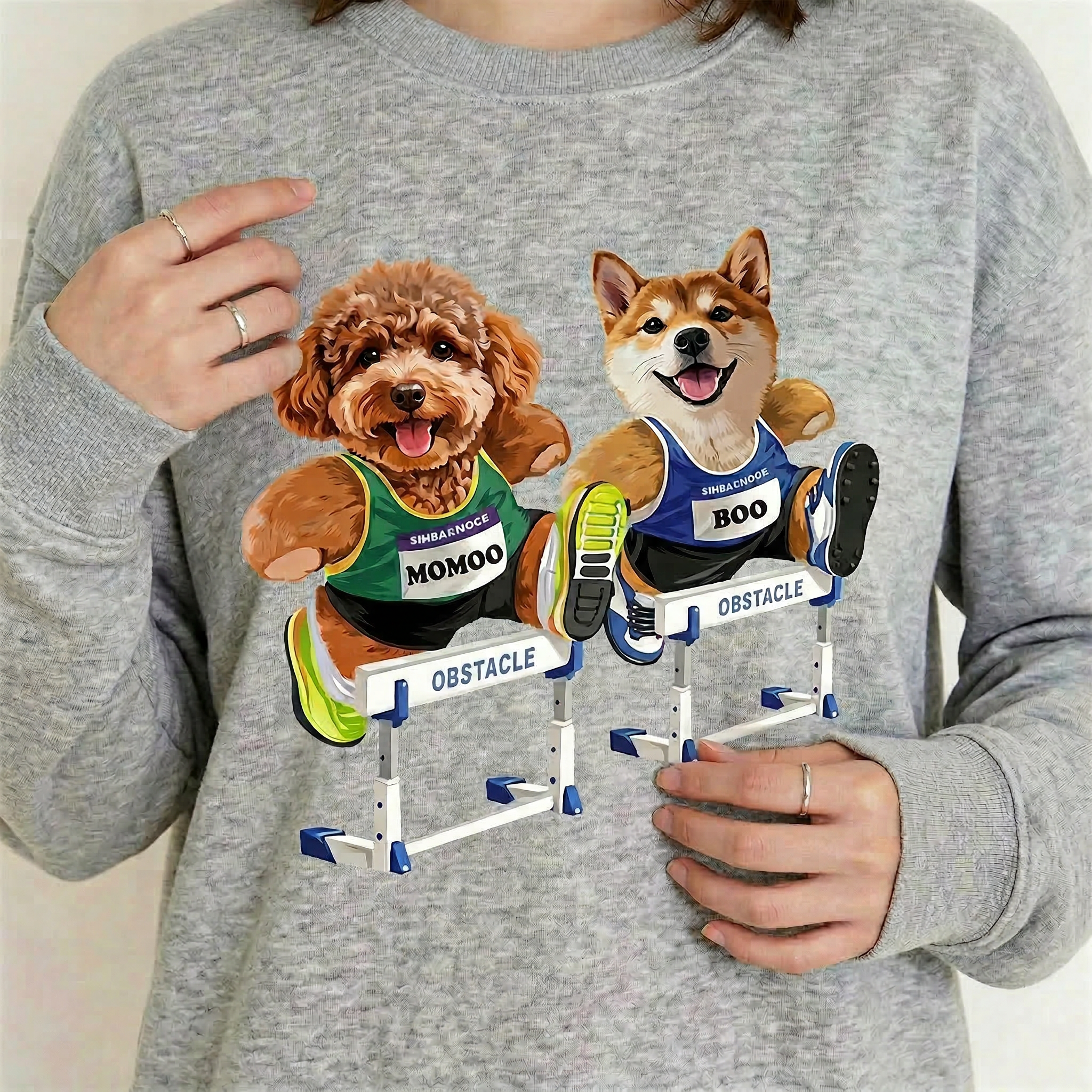 カスタムフワモコ部  トレーナー  ハドルチャレ  2頭デザイン260316-7