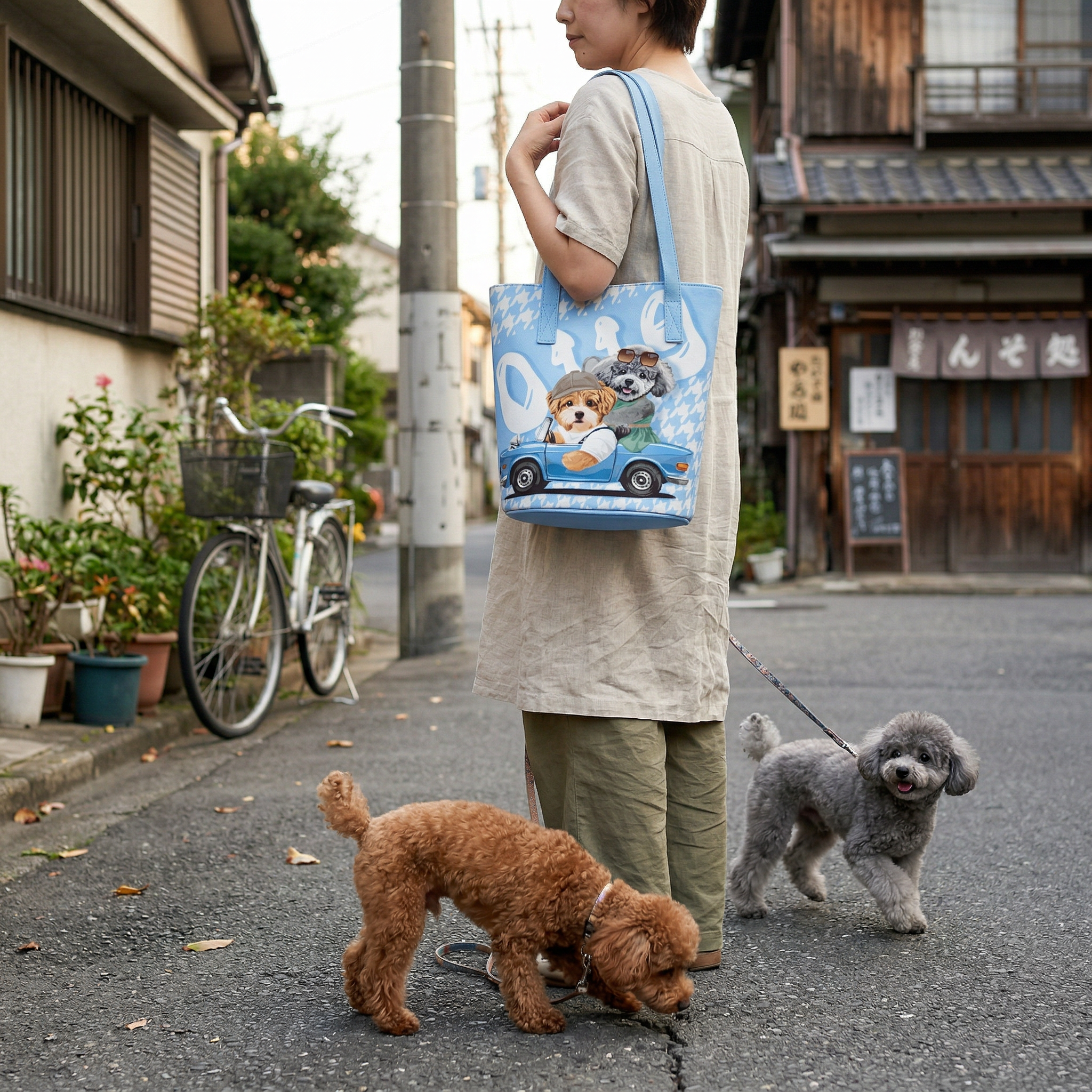 カスタムフワモコ部  バケットバッグ 【2頭デザイン】260401-3