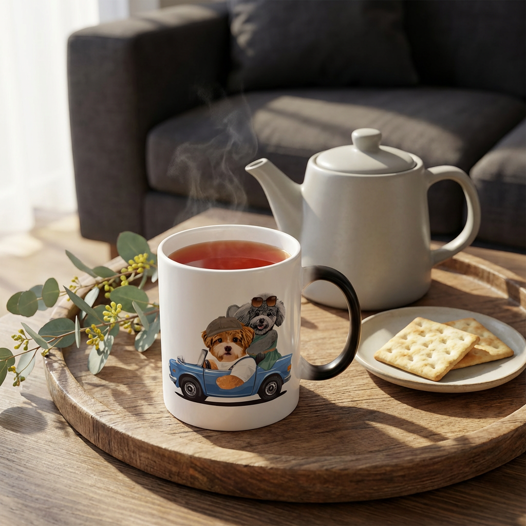 カスタムフワモコ部 　色が変わるマグカップ   【2頭デザイン】260205-5