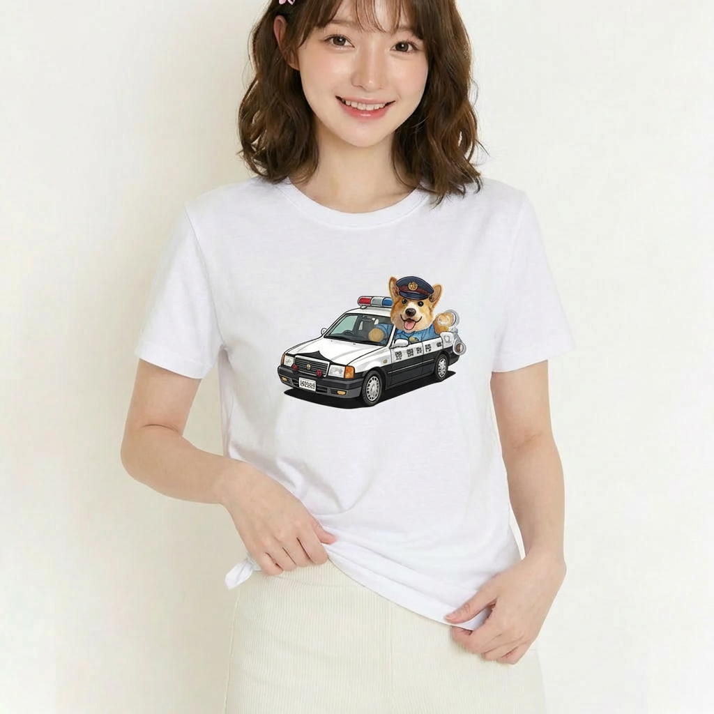 カスタムフワモコ部  プレミアムTシャツ  警視庁パトロール隊   1頭デザイン 260316-2