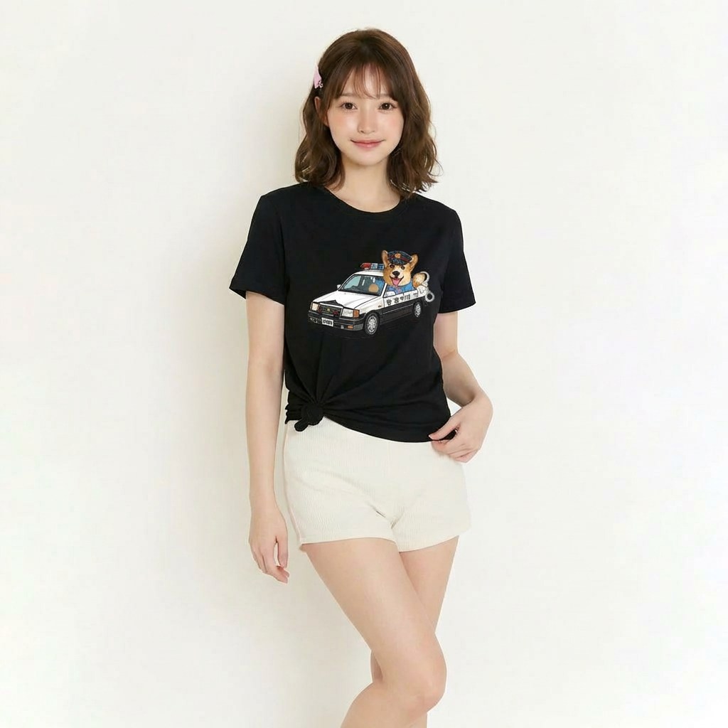 カスタムフワモコ部  プレミアムTシャツ  警視庁パトロール隊   1頭デザイン 260316-2