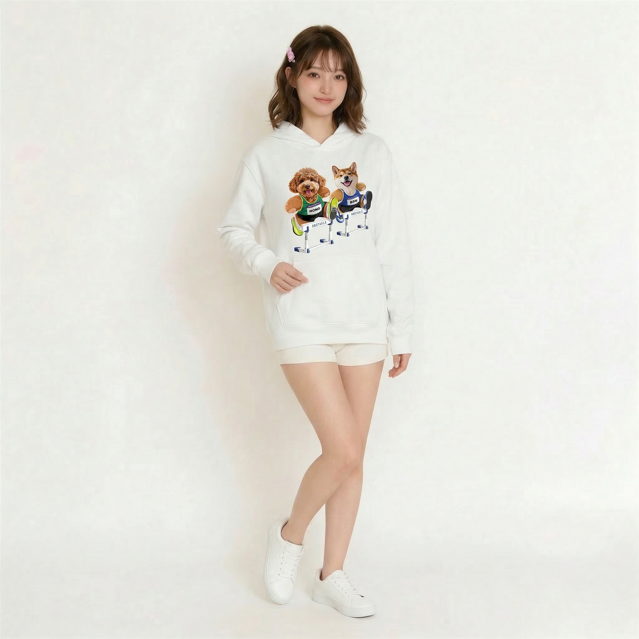 カスタムフワモコ部  トレーナー  ハドルチャレ  2頭デザイン260316-7