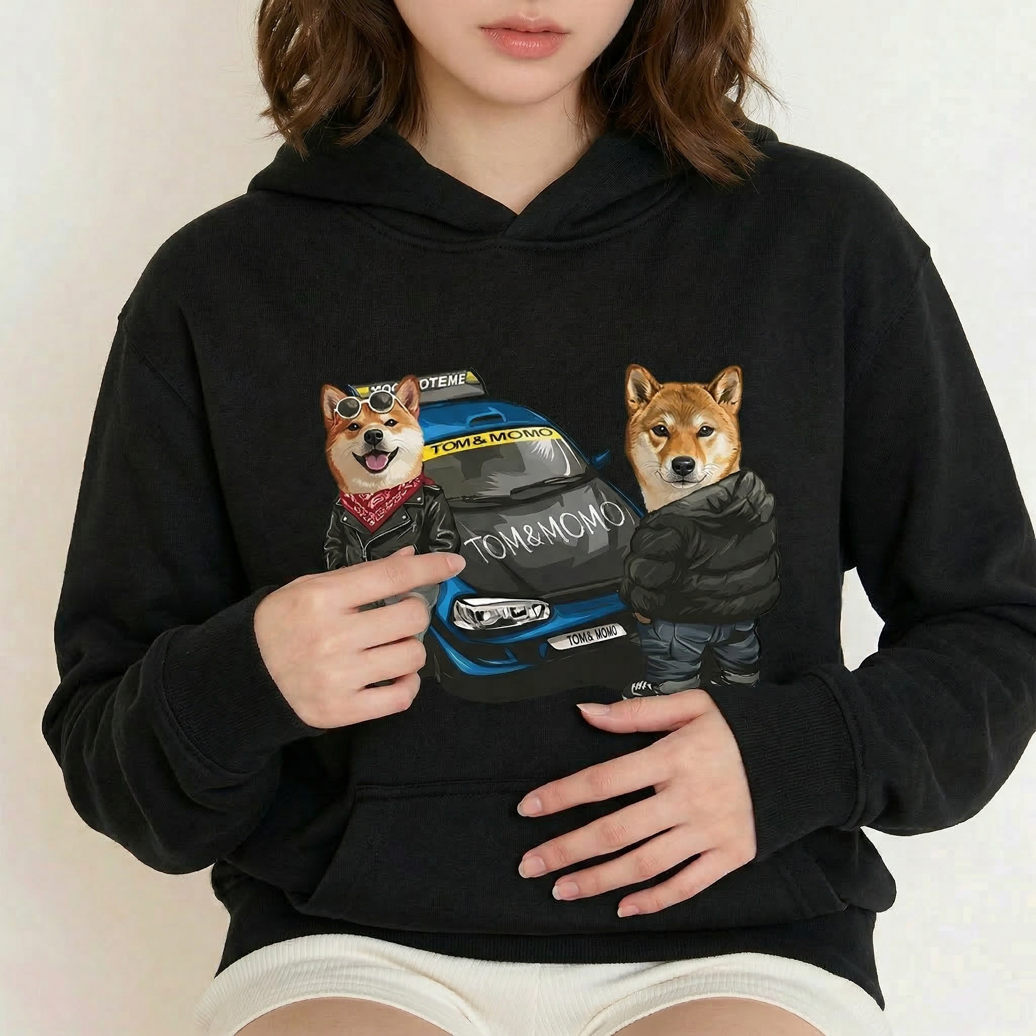 カスタムフワモコ部  パーカー Speed  Club  2頭デザイン260316-13