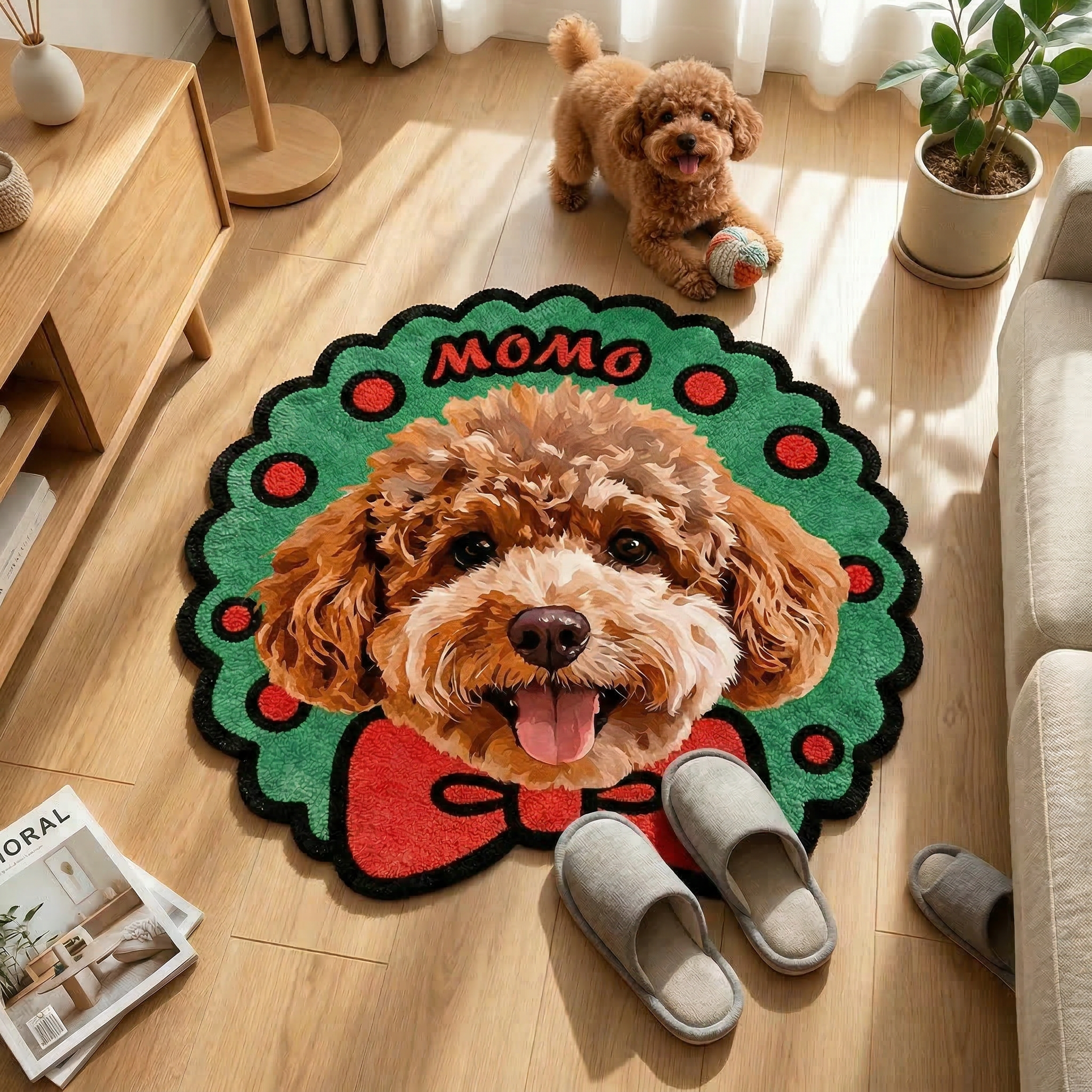 カスタムフワモコ部  不規則形状マット 【1頭デザイン】260323-3