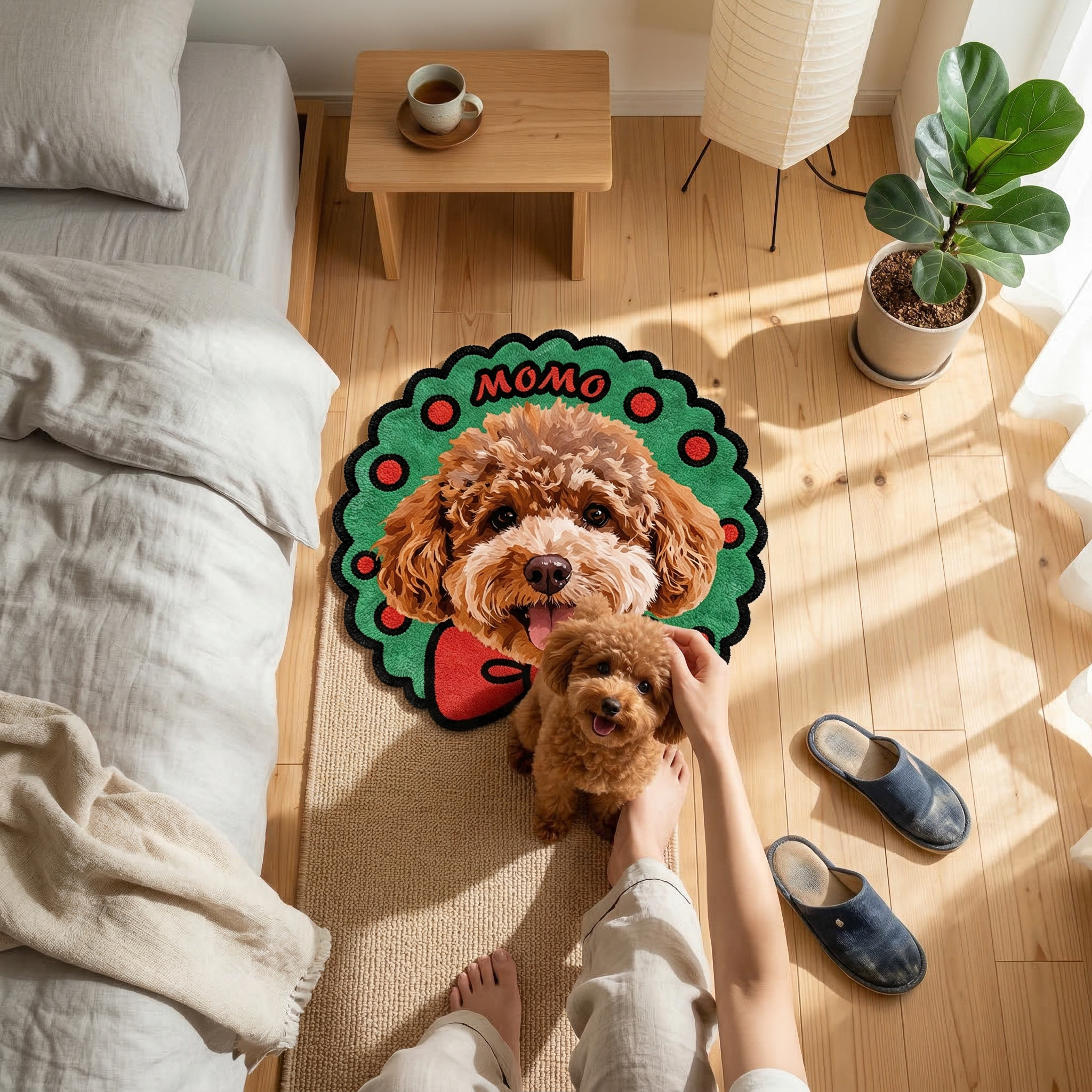 カスタムフワモコ部  不規則形状マット 【1頭デザイン】260323-3