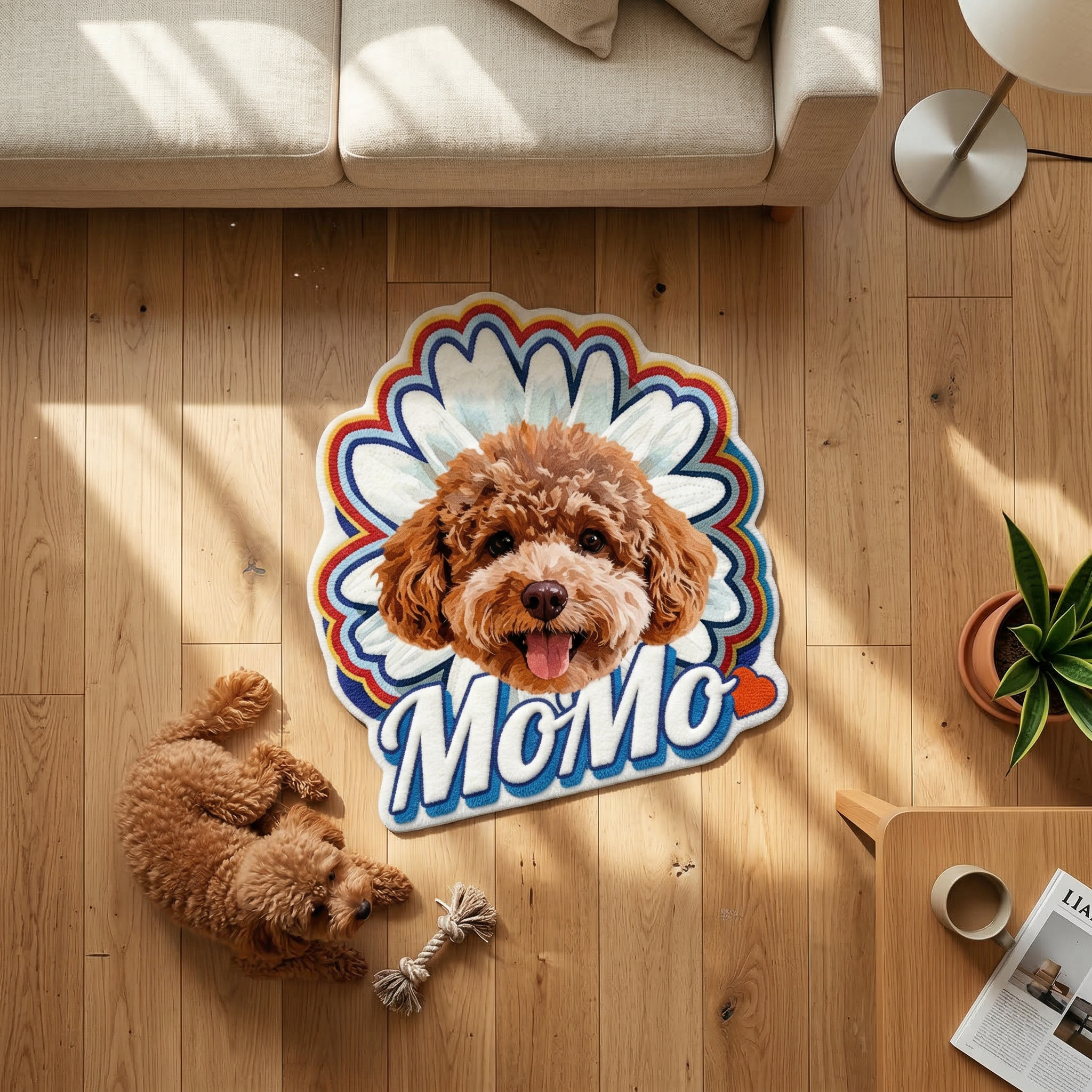 カスタムフワモコ部  不規則形状マット 【1頭デザイン】260323-9