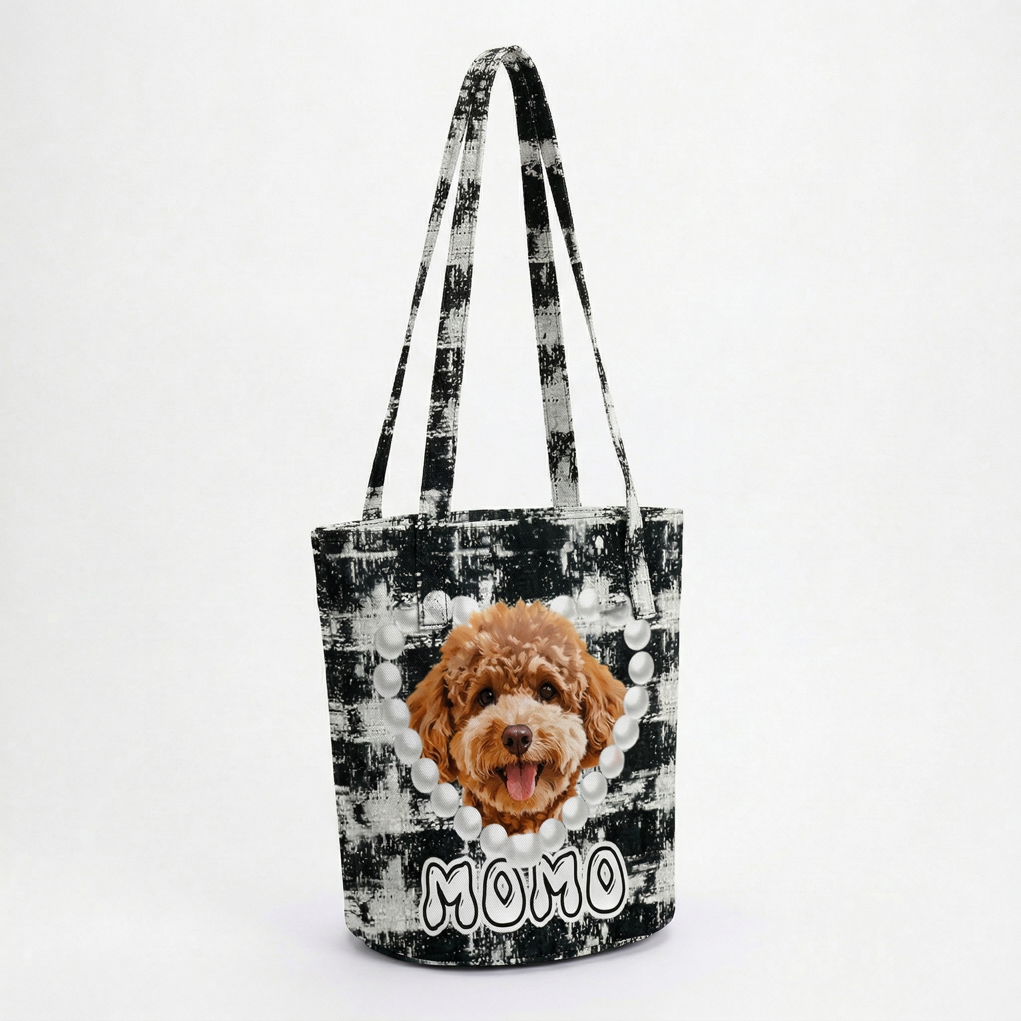 カスタムフワモコ部  バケットバッグ 【1頭デザイン】260401-9