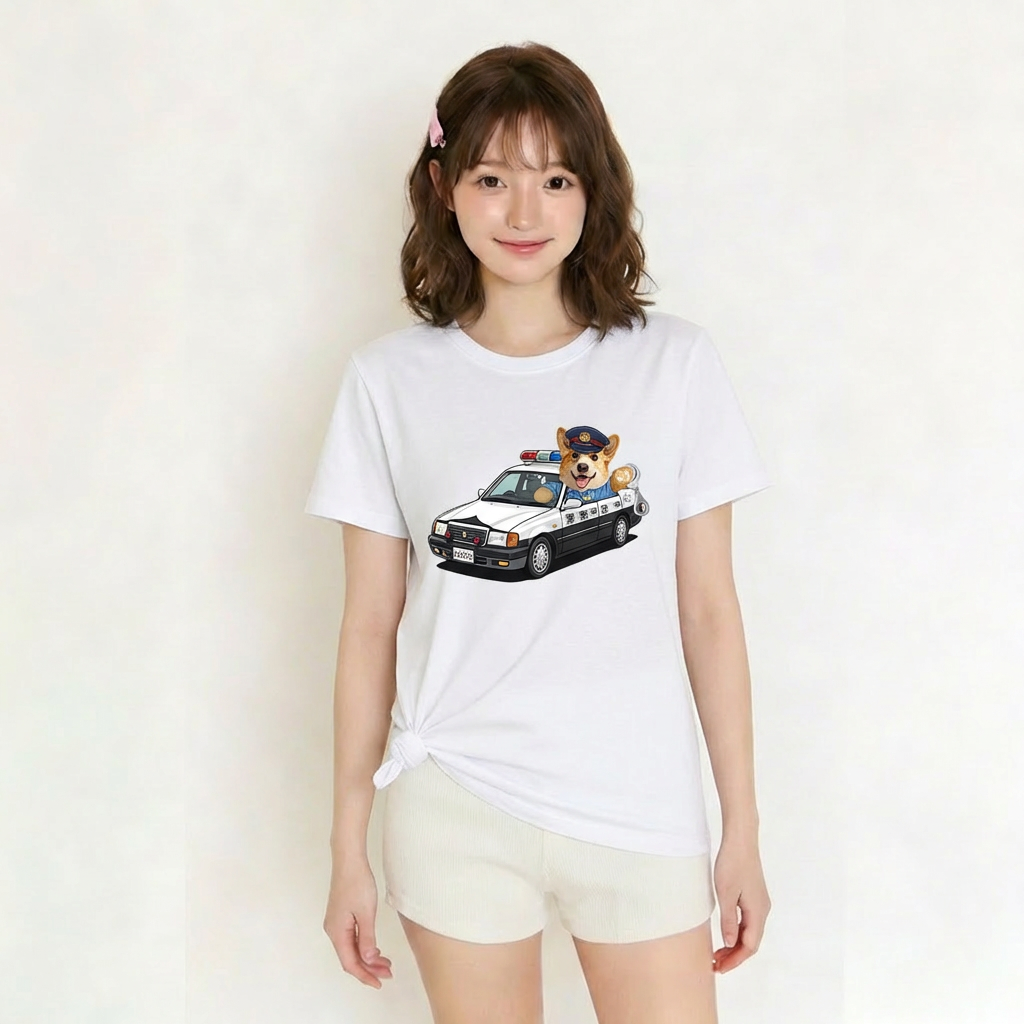 カスタムフワモコ部  プレミアムTシャツ  警視庁パトロール隊   1頭デザイン 260316-2