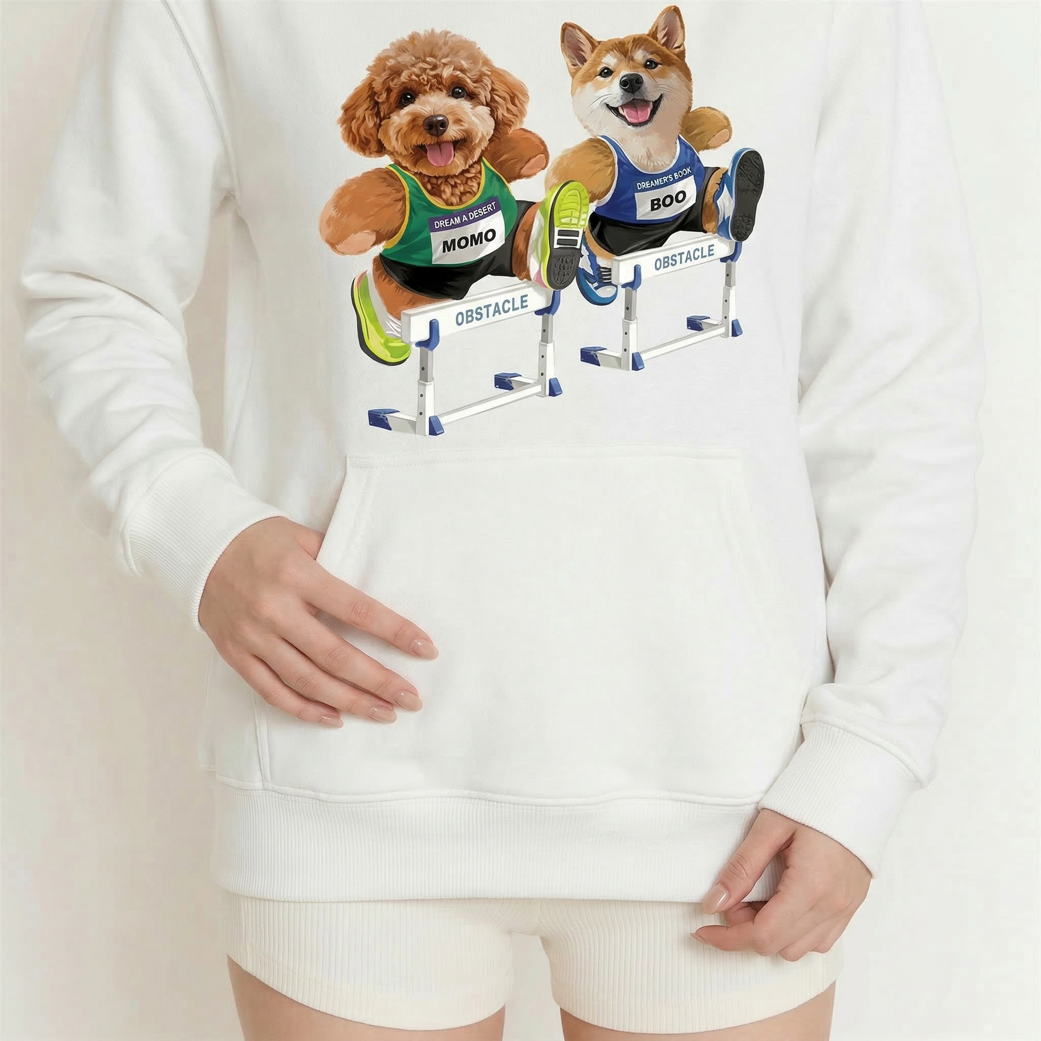 カスタムフワモコ部  パーカー  ハドルチャレ  2頭デザイン260316-14