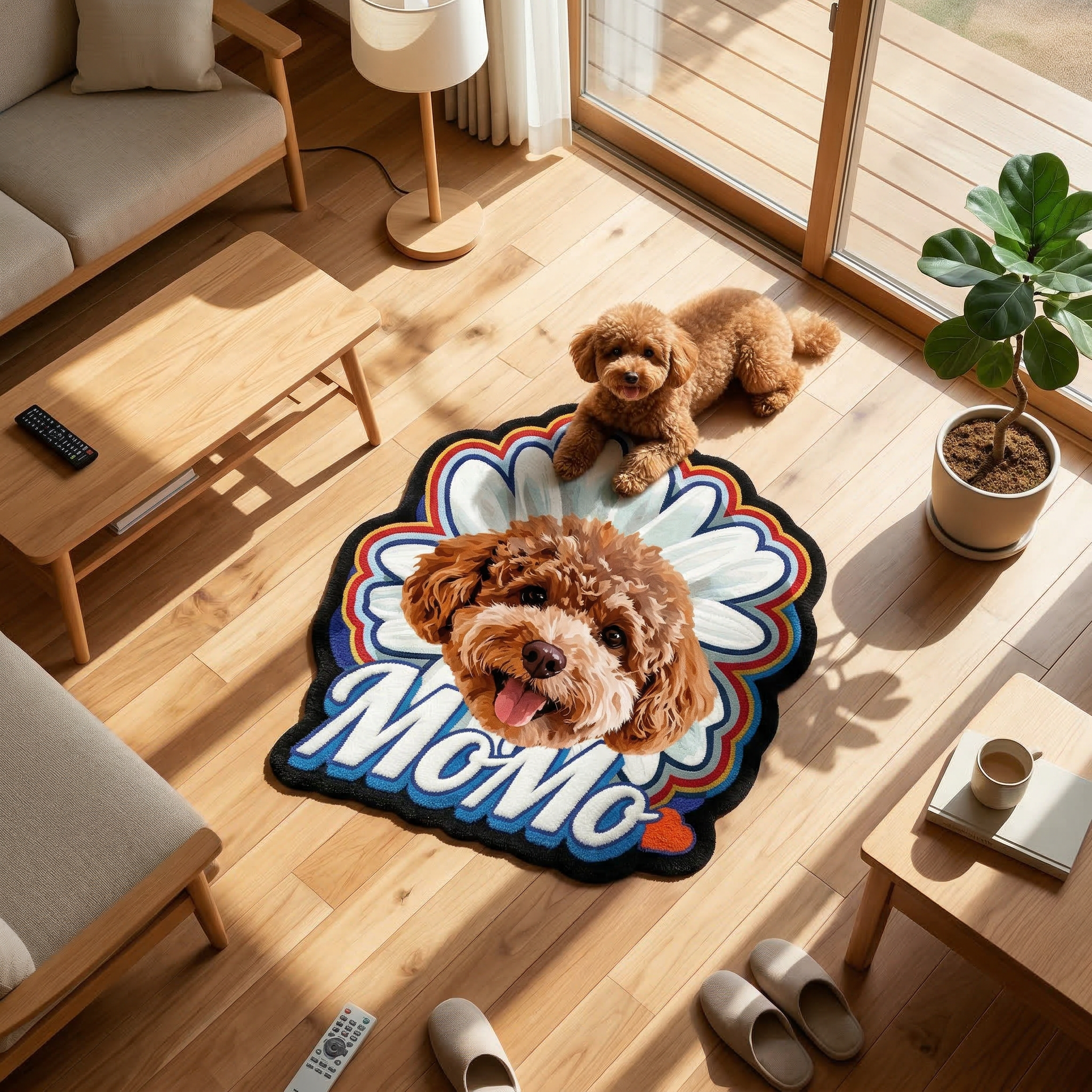 カスタムフワモコ部  不規則形状マット 【1頭デザイン】260323-9