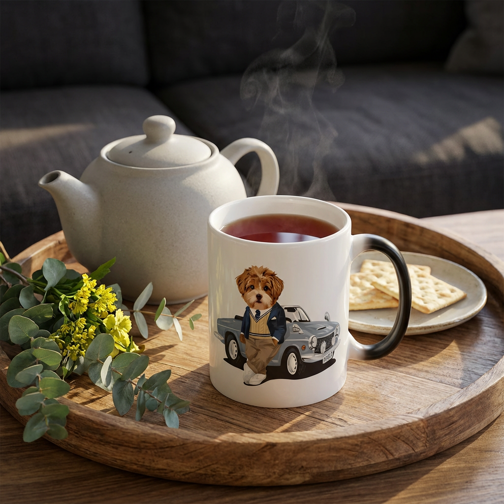 カスタムフワモコ部 　色が変わるマグカップ   【1頭デザイン】260205-9