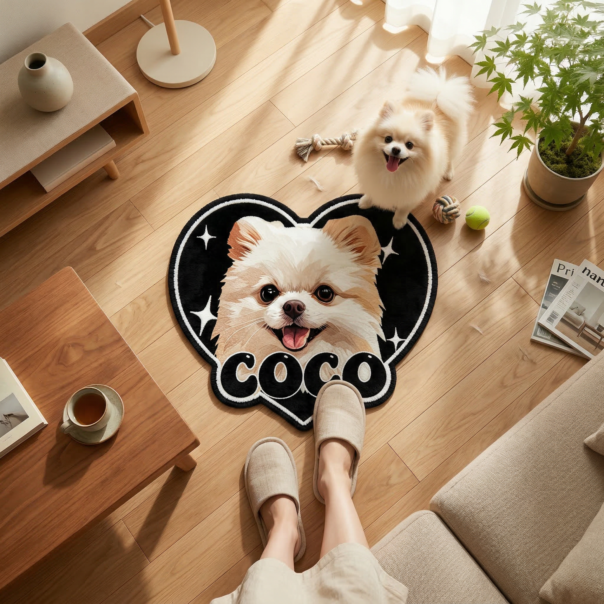 カスタムフワモコ部  不規則形状マット 【1頭デザイン】260323-4