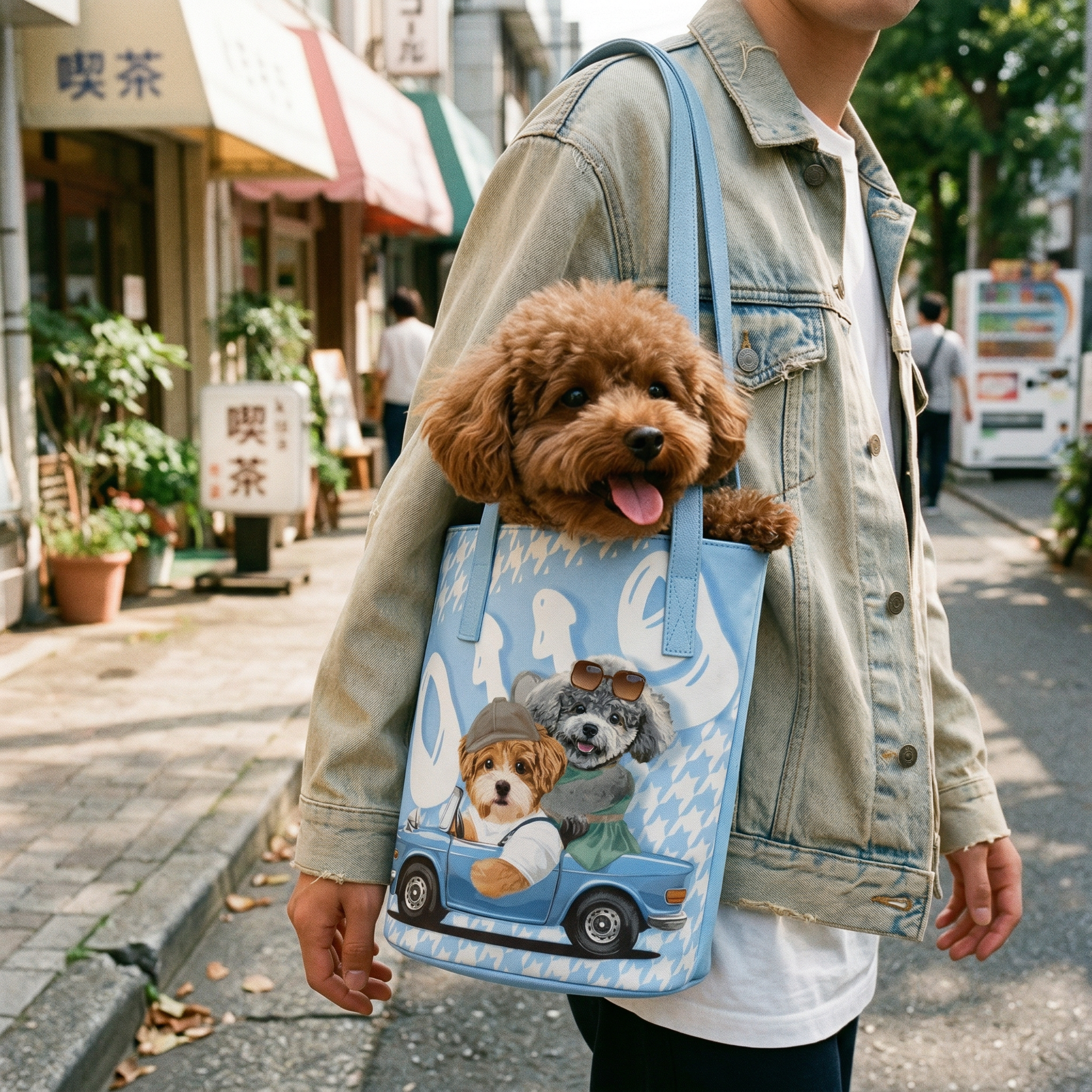 カスタムフワモコ部  バケットバッグ 【2頭デザイン】260401-3