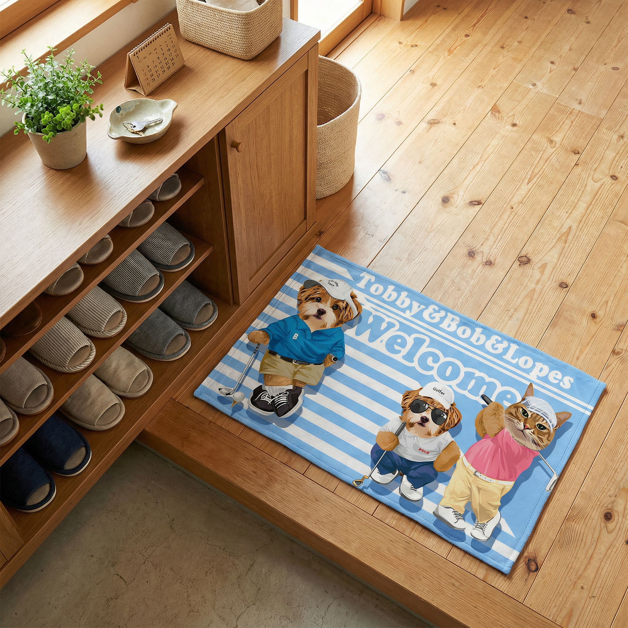 カスタムフワモコ部  玄関マット 長方形  golf   0926-2-4