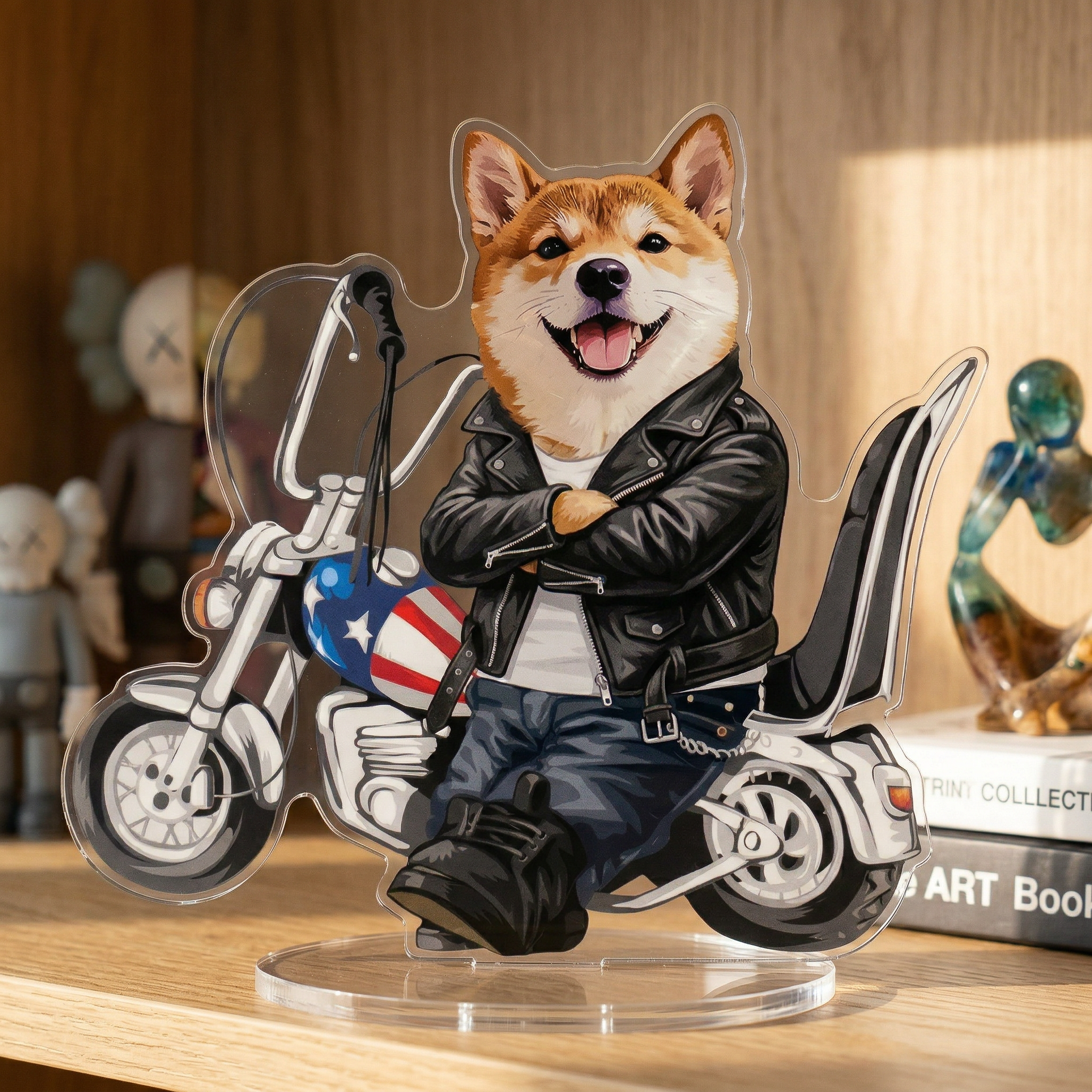 カスタムフワモコ部   アクリルスタンド  ハーレー 【1頭デザイン】260306-5