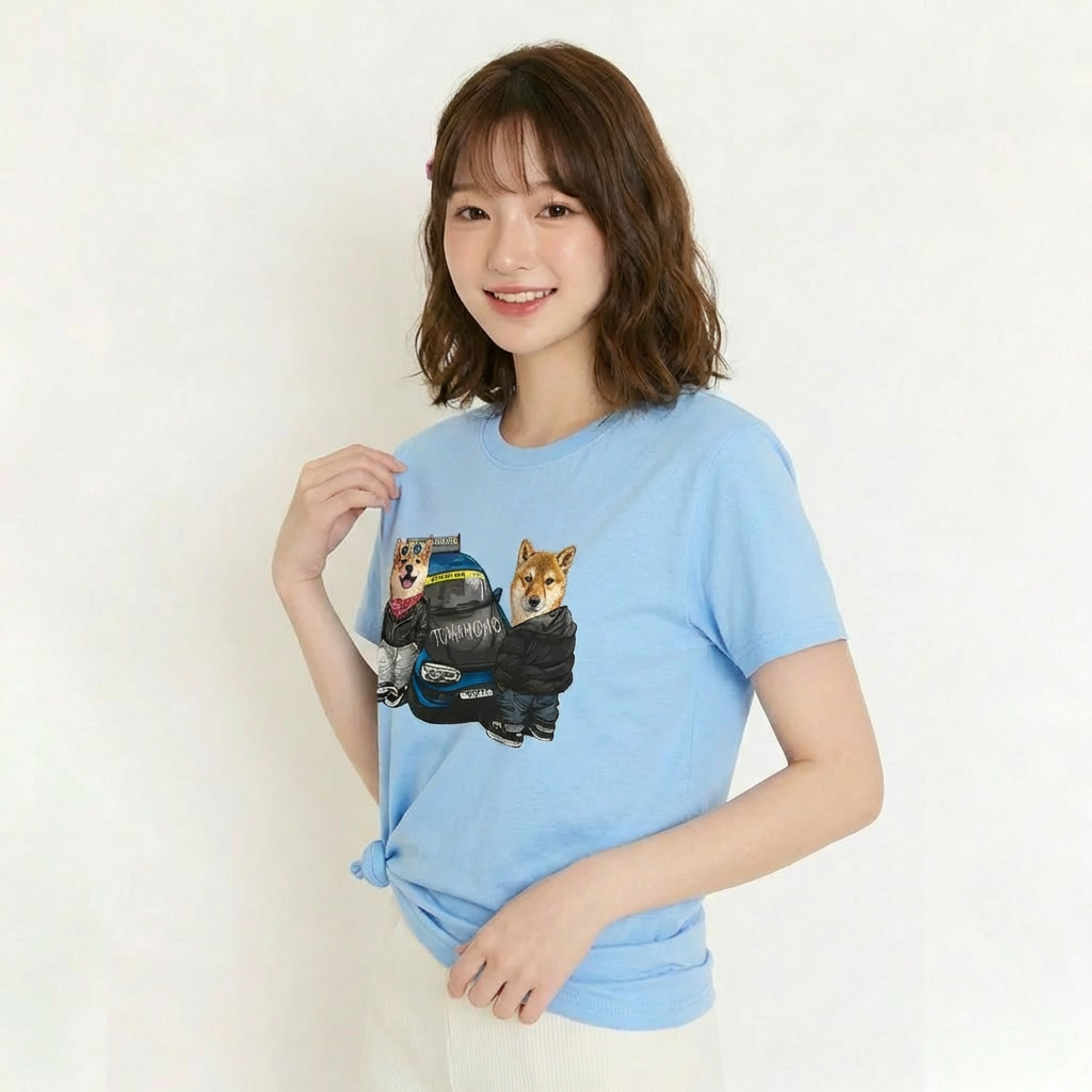 カスタムフワモコ部  プレミアムTシャツ  Speed  Club 2頭デザイン 260316-5