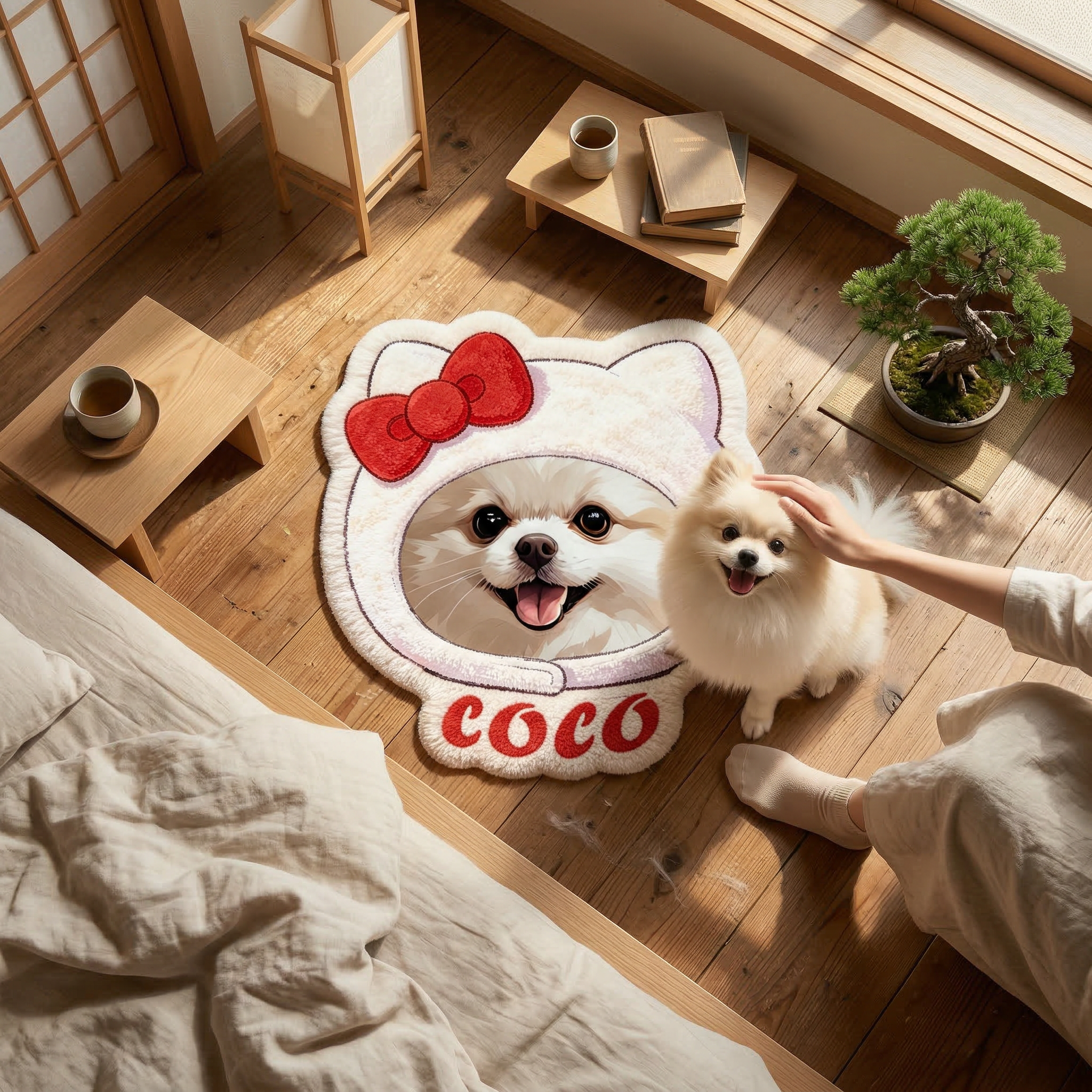 カスタムフワモコ部  不規則形状マット 【1頭デザイン】260323-1