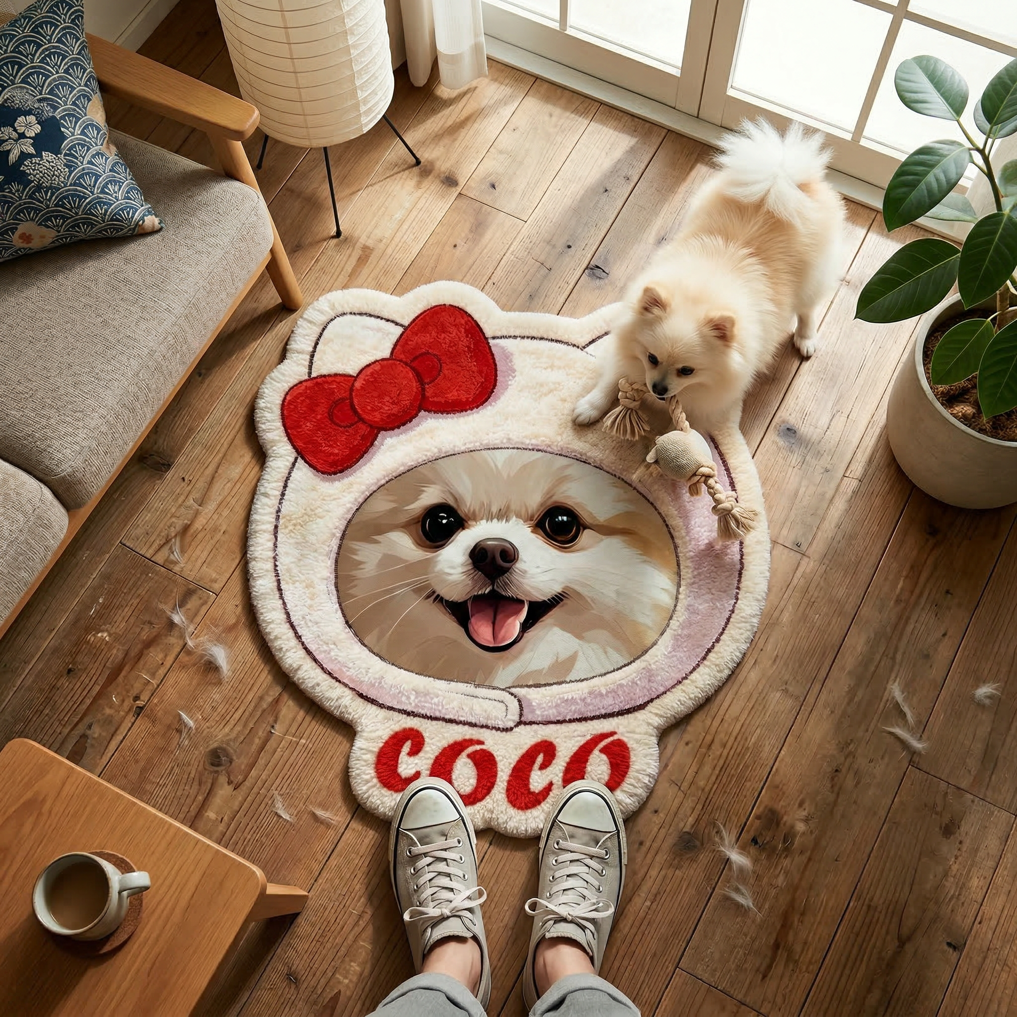 カスタムフワモコ部  不規則形状マット 【1頭デザイン】260323-1