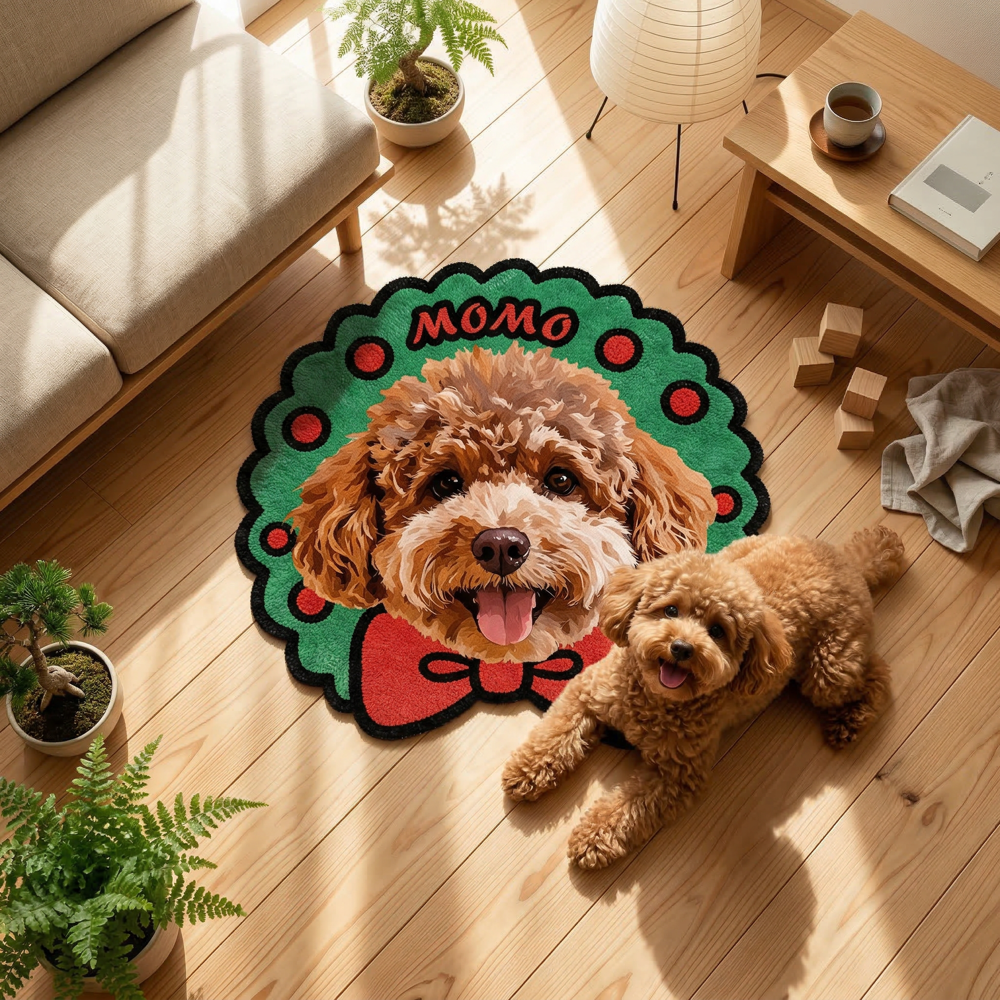 カスタムフワモコ部  不規則形状マット 【1頭デザイン】260323-3