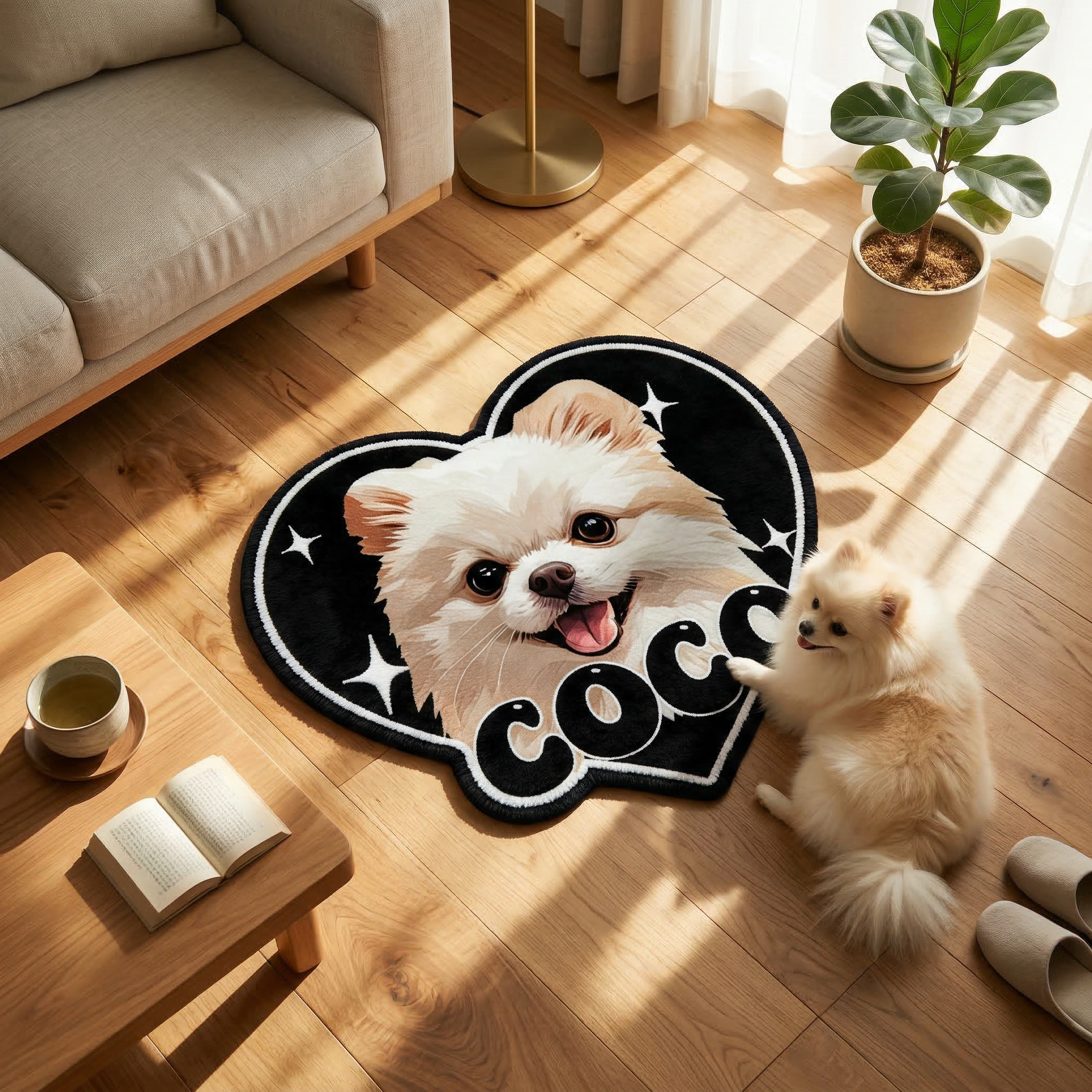 カスタムフワモコ部  不規則形状マット 【1頭デザイン】260323-4