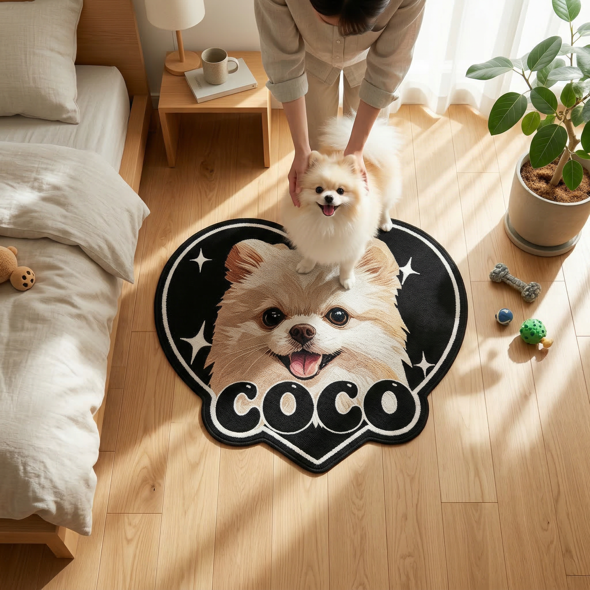 カスタムフワモコ部  不規則形状マット 【1頭デザイン】260323-4