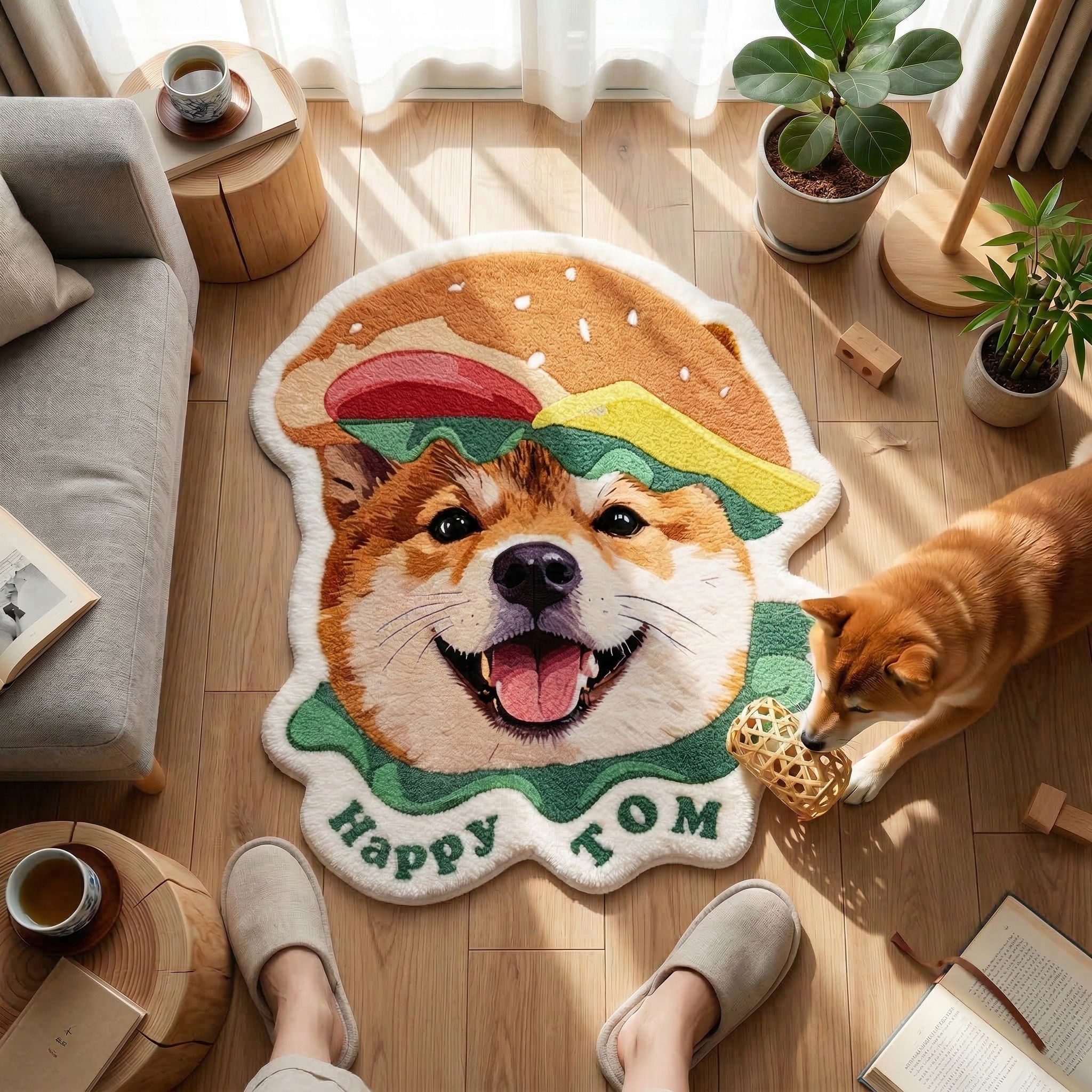 カスタムフワモコ部  不規則形状マット 【1頭デザイン】260323-6