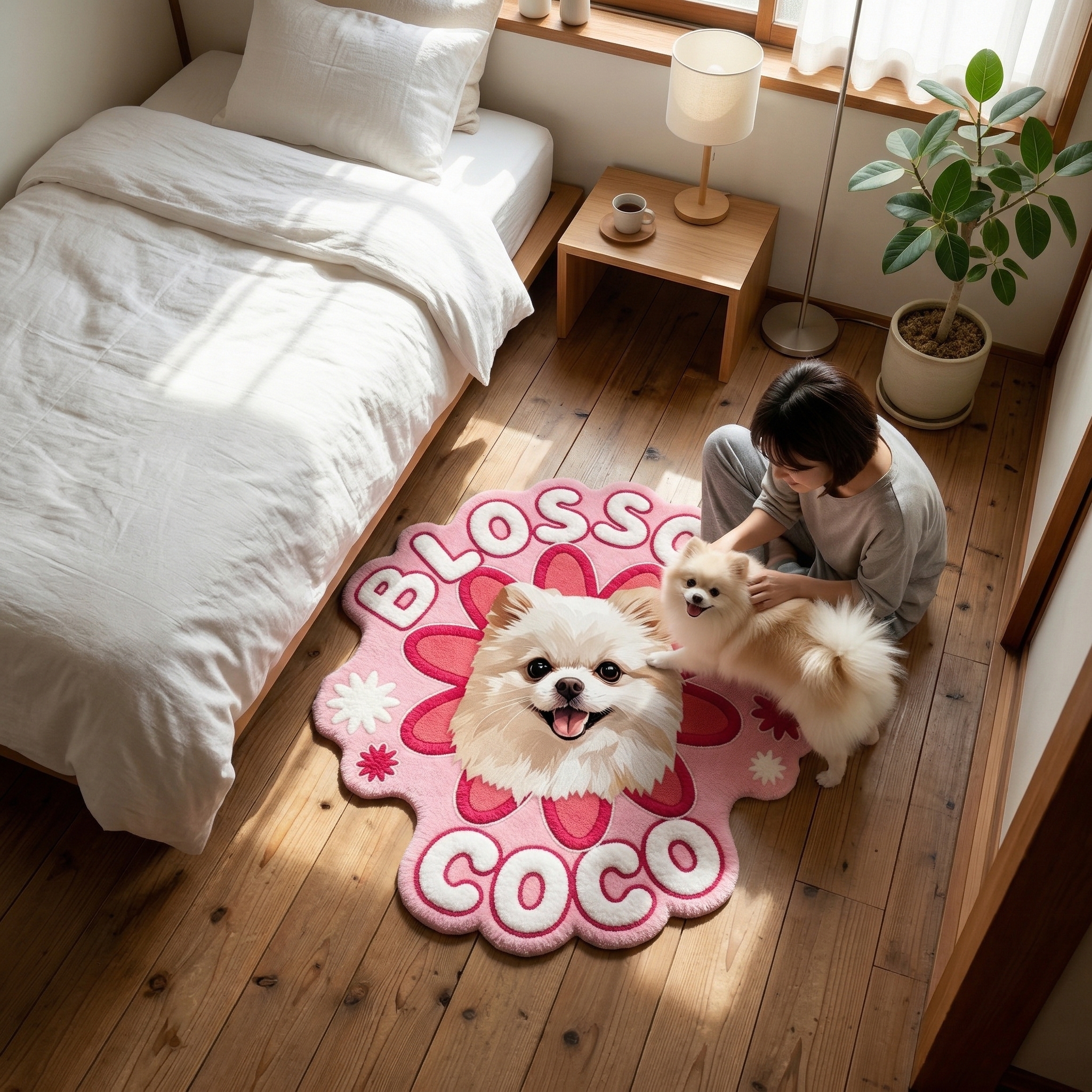 カスタムフワモコ部  不規則形状マット 【1頭デザイン】260323-7