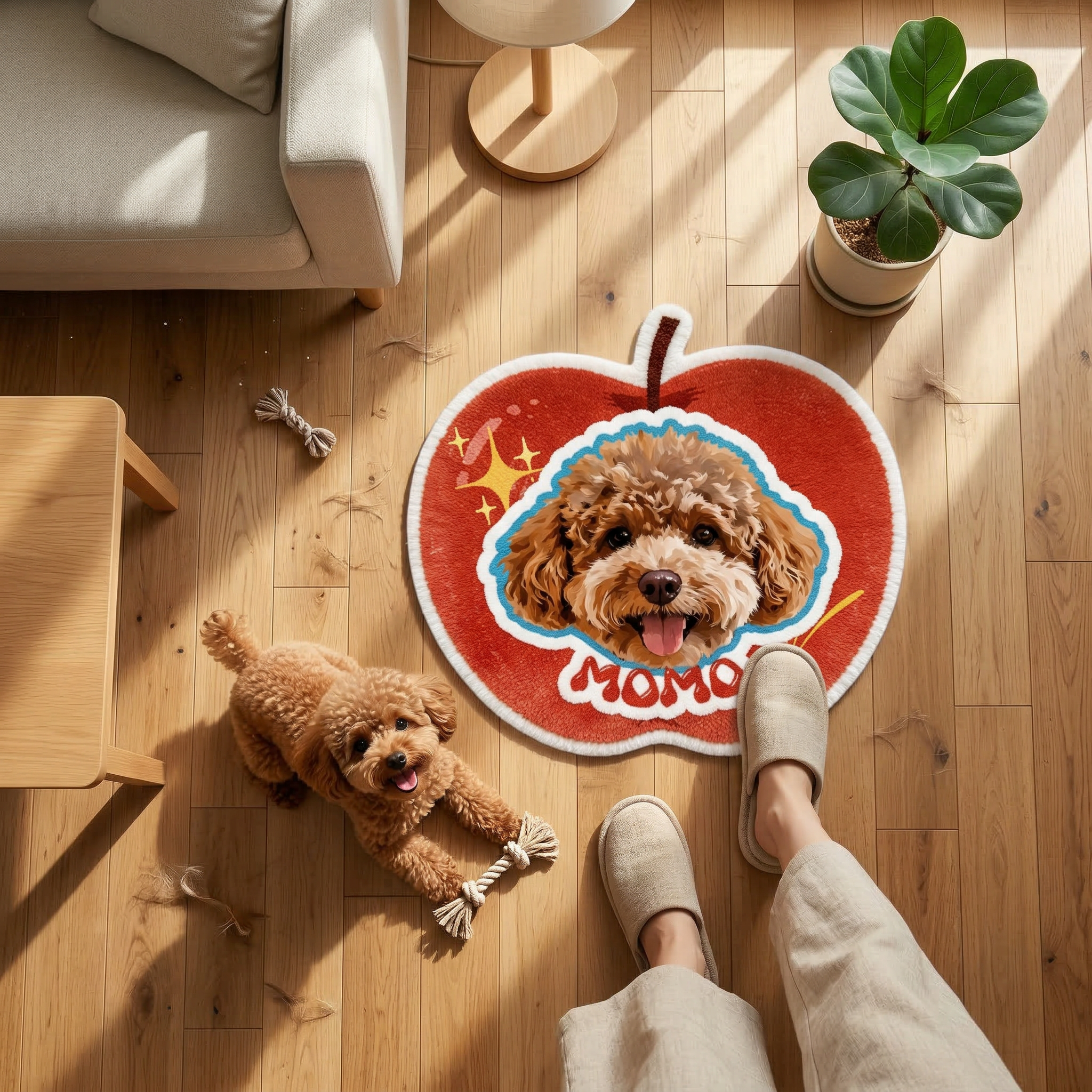 カスタムフワモコ部  不規則形状マット 【1頭デザイン】260323-8