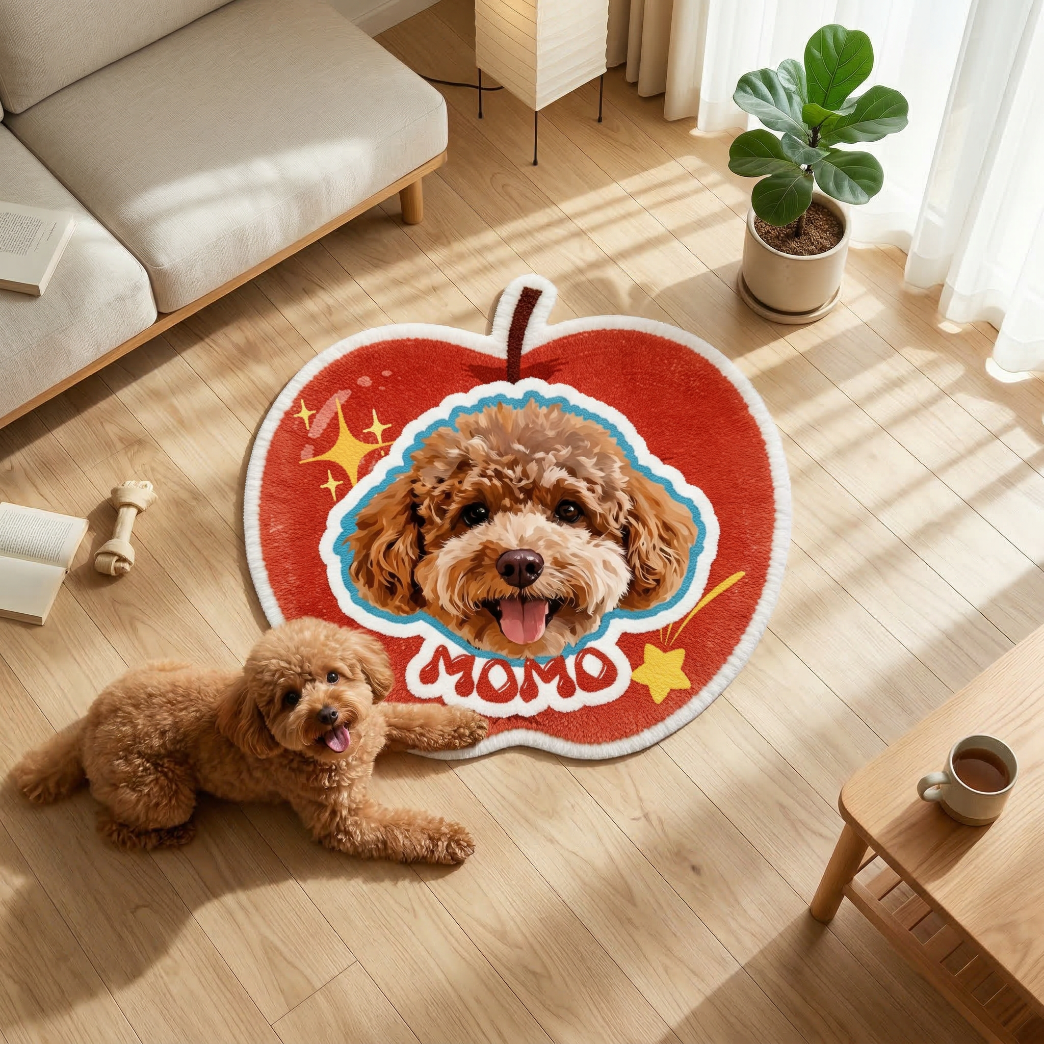 カスタムフワモコ部  不規則形状マット 【1頭デザイン】260323-8