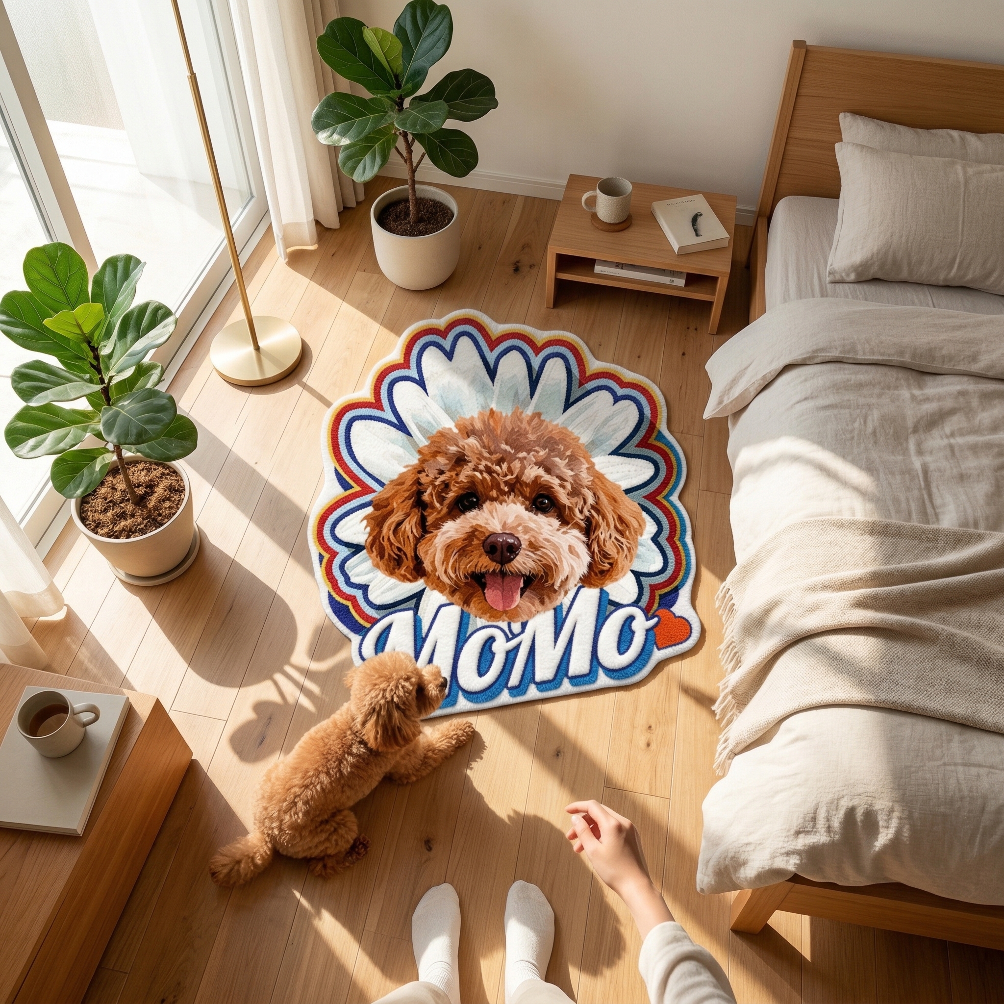 カスタムフワモコ部  不規則形状マット 【1頭デザイン】260323-9