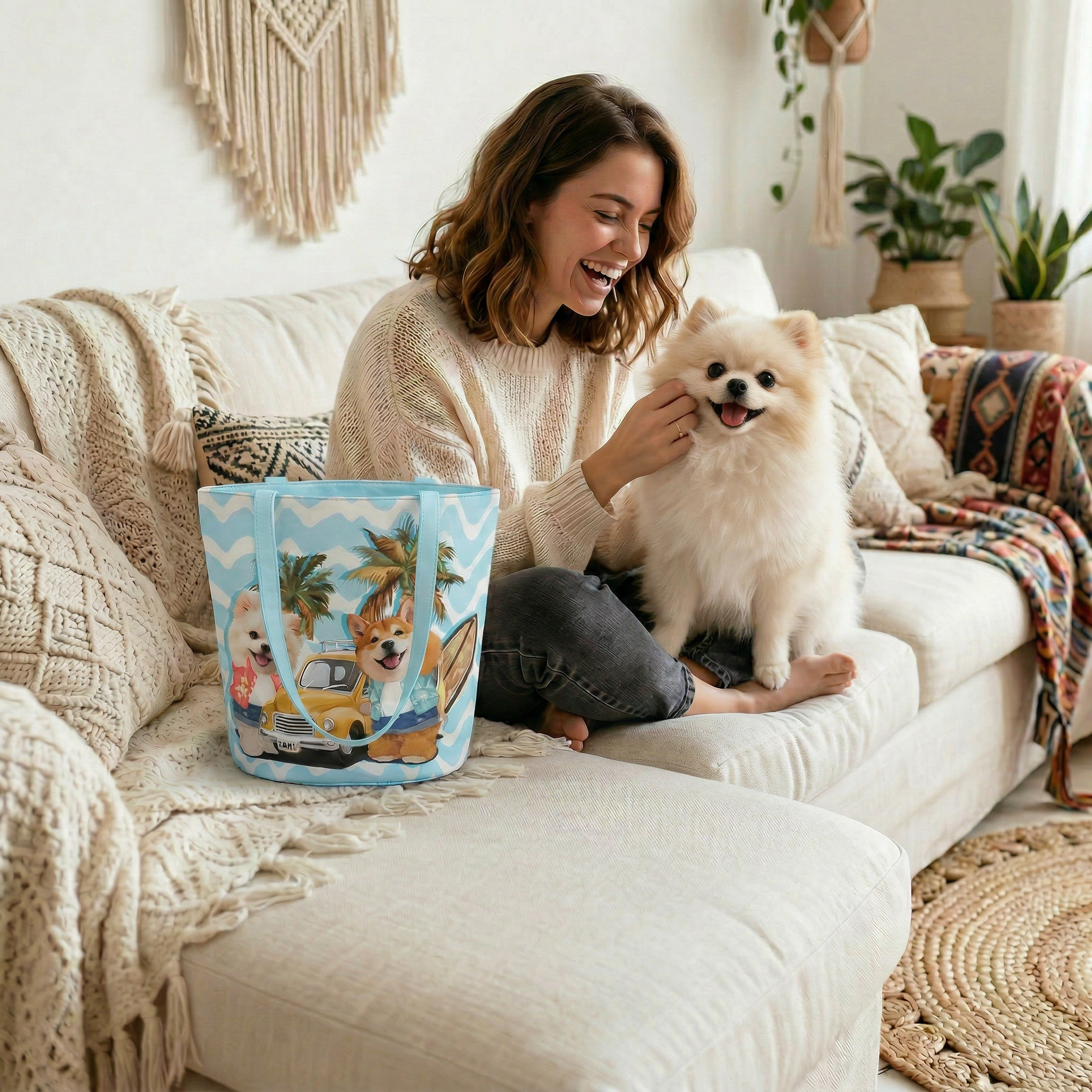 カスタムフワモコ部  バケットバッグ 【1頭デザイン】260401-1