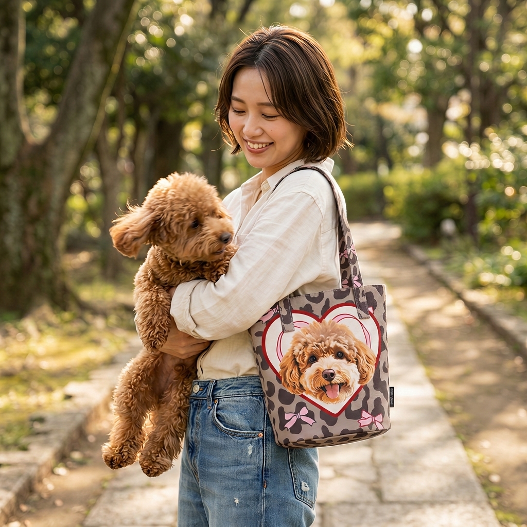 カスタムフワモコ部  バケットバッグ 【1頭デザイン】260401-5