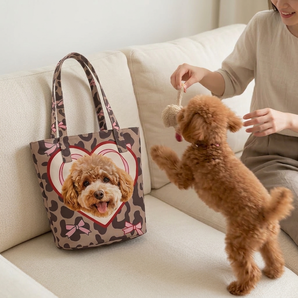 カスタムフワモコ部  バケットバッグ 【1頭デザイン】260401-5