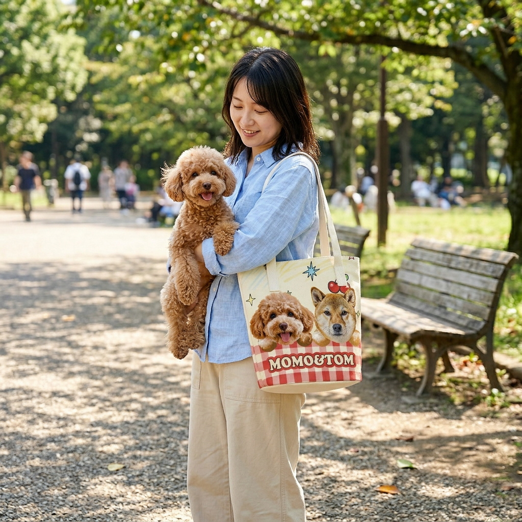 カスタムフワモコ部  バケットバッグ 【2頭デザイン】260401-7