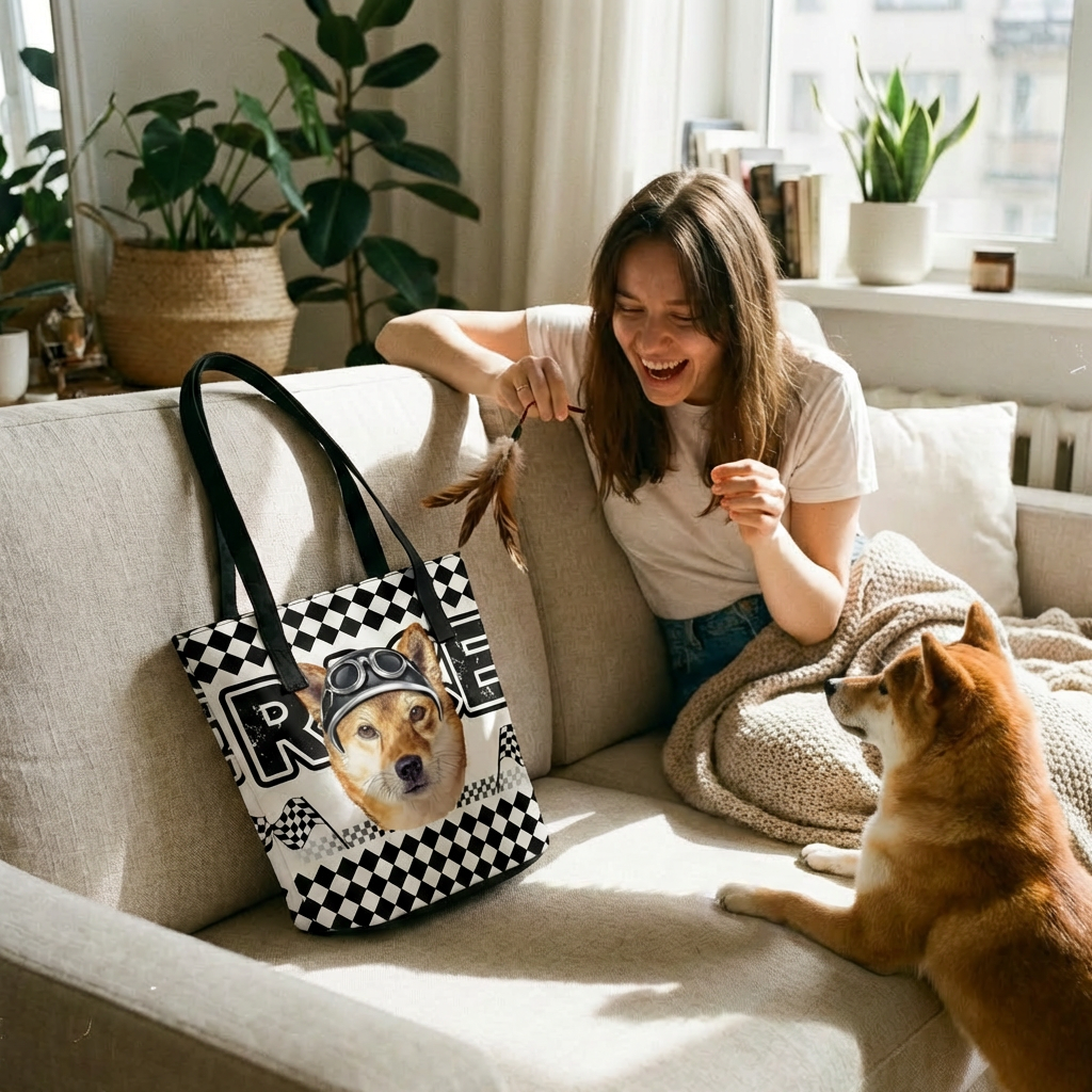 カスタムフワモコ部  バケットバッグ 【1頭デザイン】260401-8