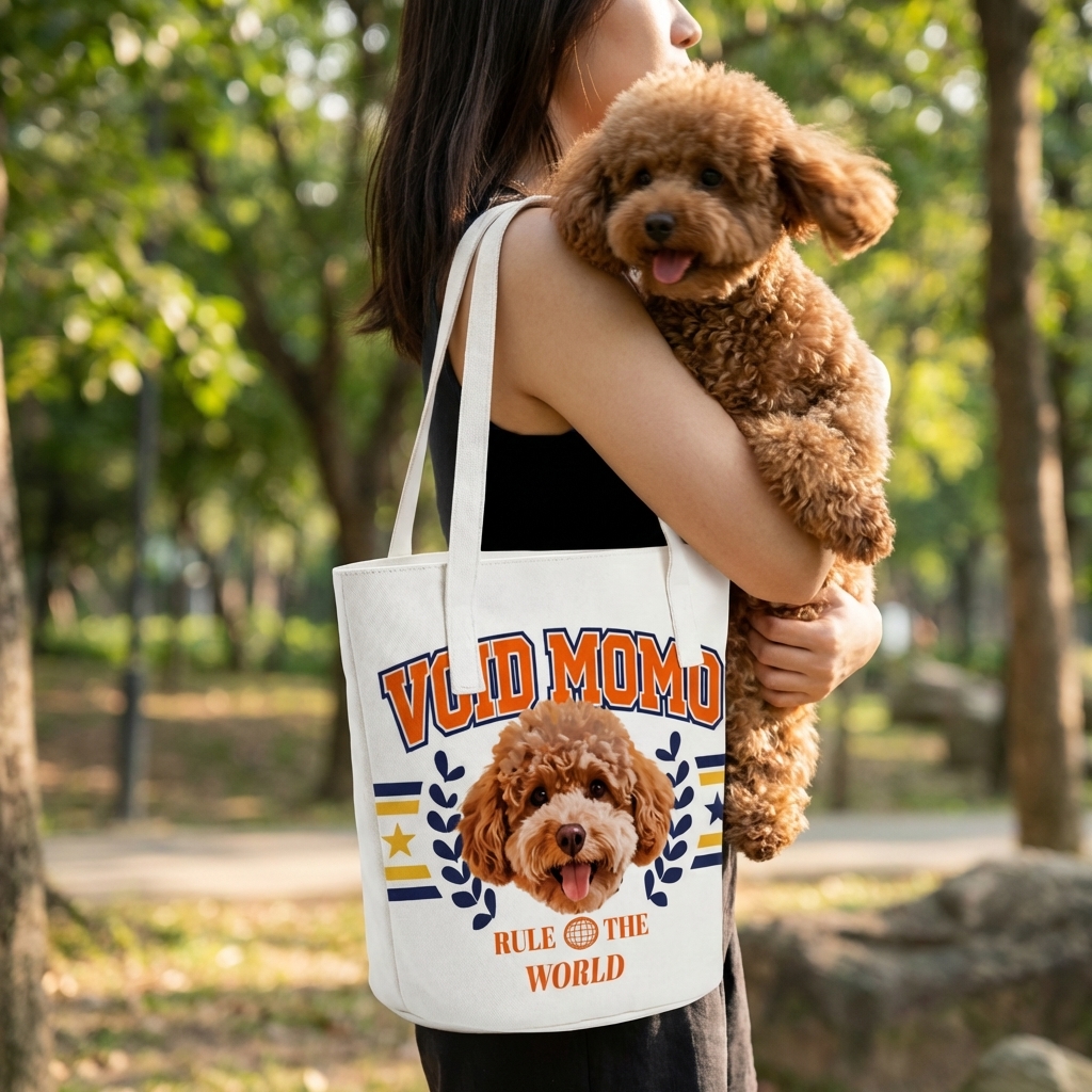 カスタムフワモコ部  バケットバッグ 【1頭デザイン】260401-10