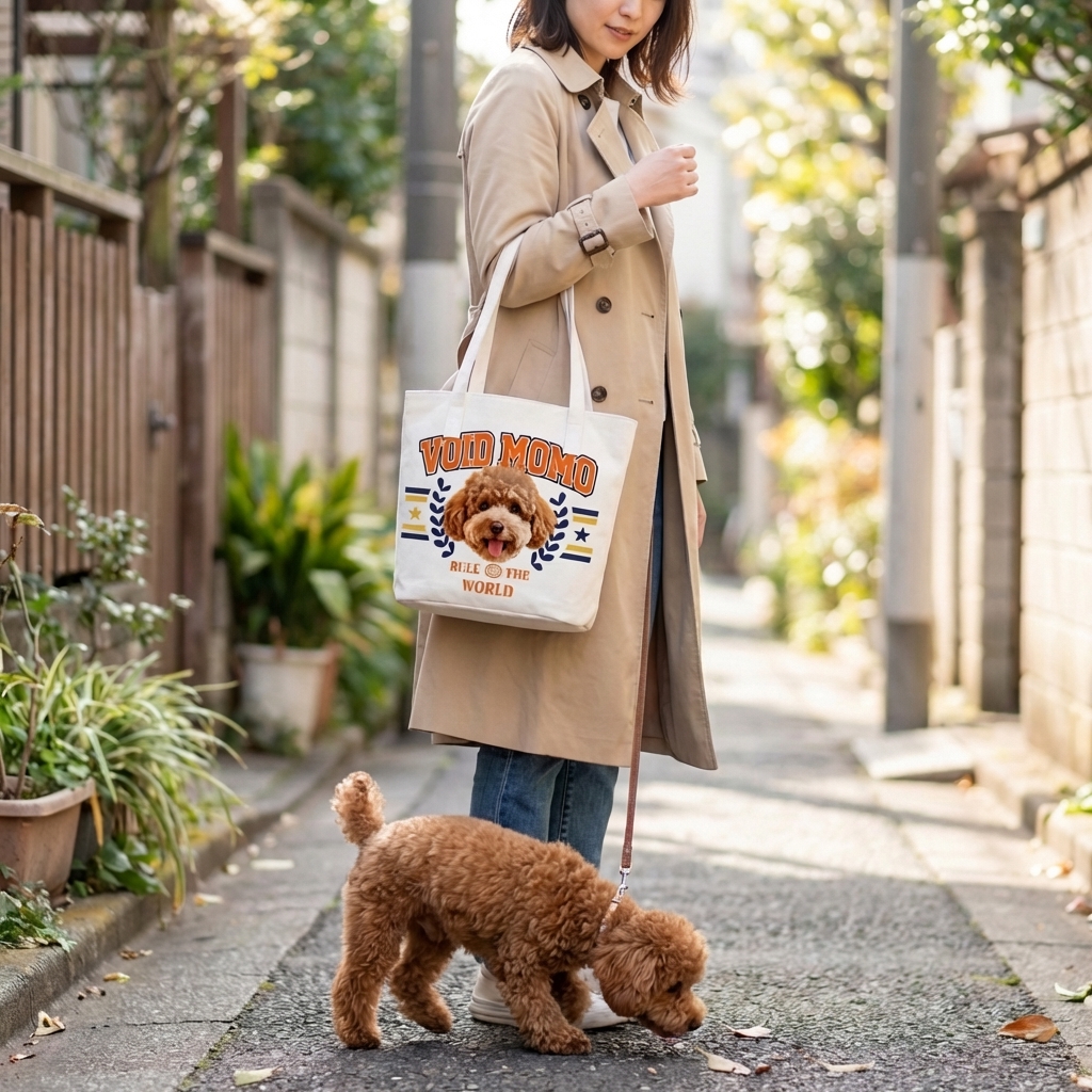 カスタムフワモコ部  バケットバッグ 【1頭デザイン】260401-10