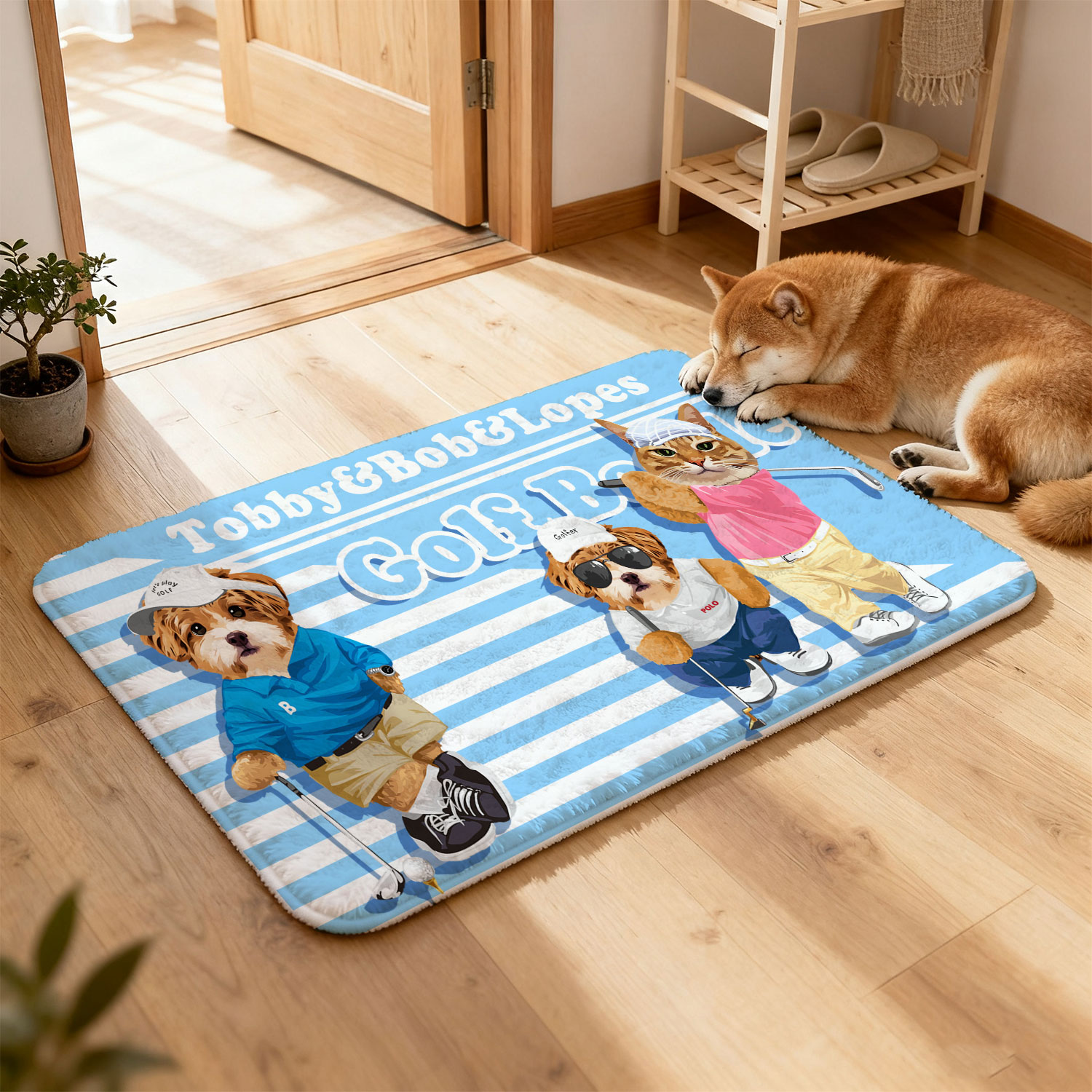 カスタムフワモコ部  玄関マット 長方形  golf   0926-2-4