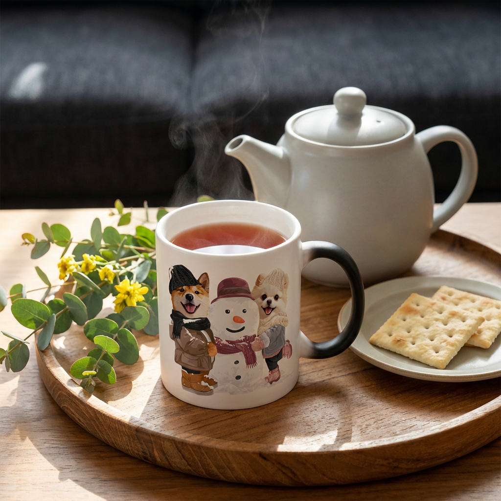 カスタムフワモコ部 　色が変わるマグカップ   【2頭デザイン】260205-6